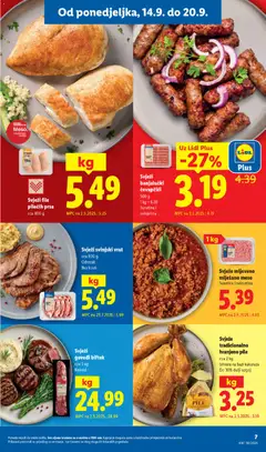 Svježi banjalučki ćevapčići, Sveže ćevapčići banjalučki - Pregled kataloga iz trgovine Lidl, vrijedi od 14.09.2026 | Stranica: 7