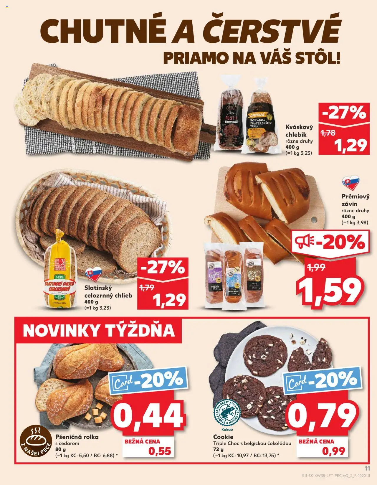 Nové Kaufland akcie – leták je platný od 28.08.2025 | Strana: 11 | Produkty: Stôl, Závin, Kakao