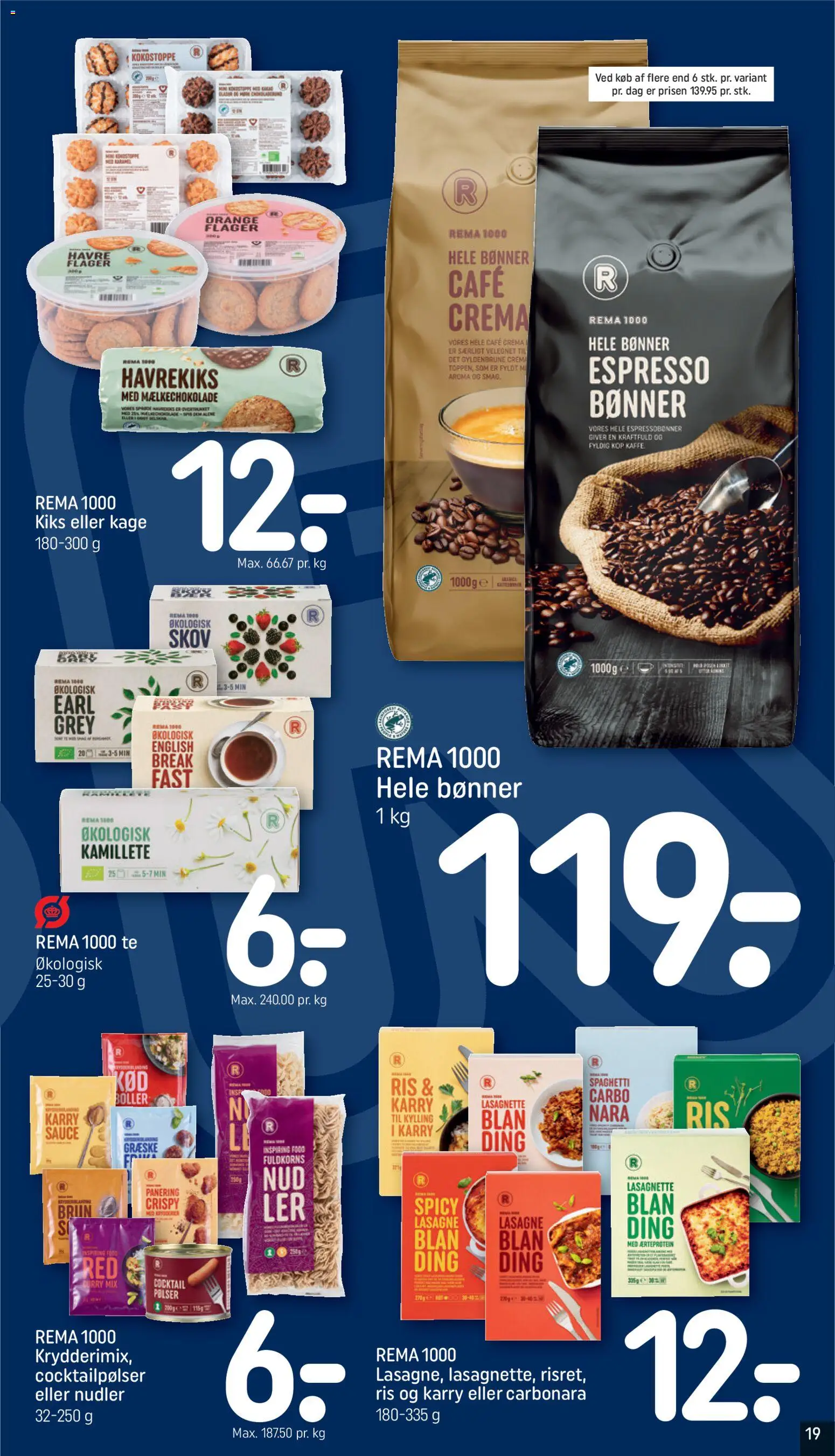 Rema 1000 tilbudsavis – gyldig fra 31.05.2026 | Side: 19 | Produkter: Ris, Spaghetti, Bønner, Flager