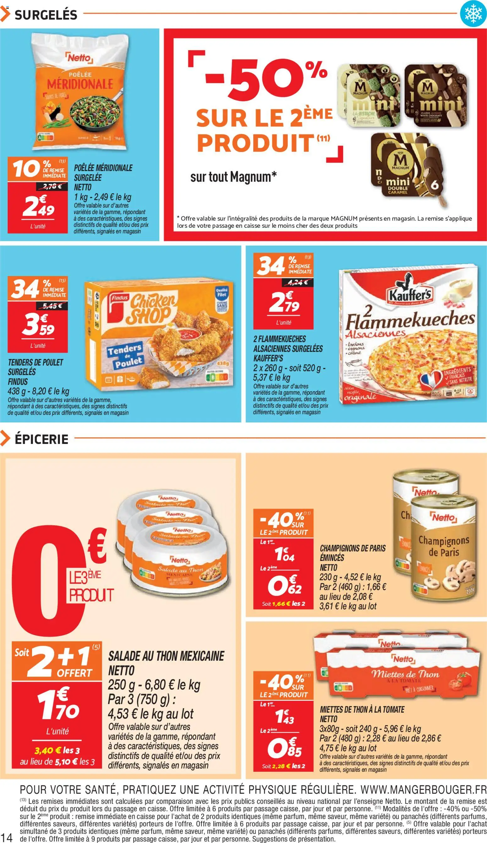 {H1} | Page: 14 | Produits: Salade, Thon