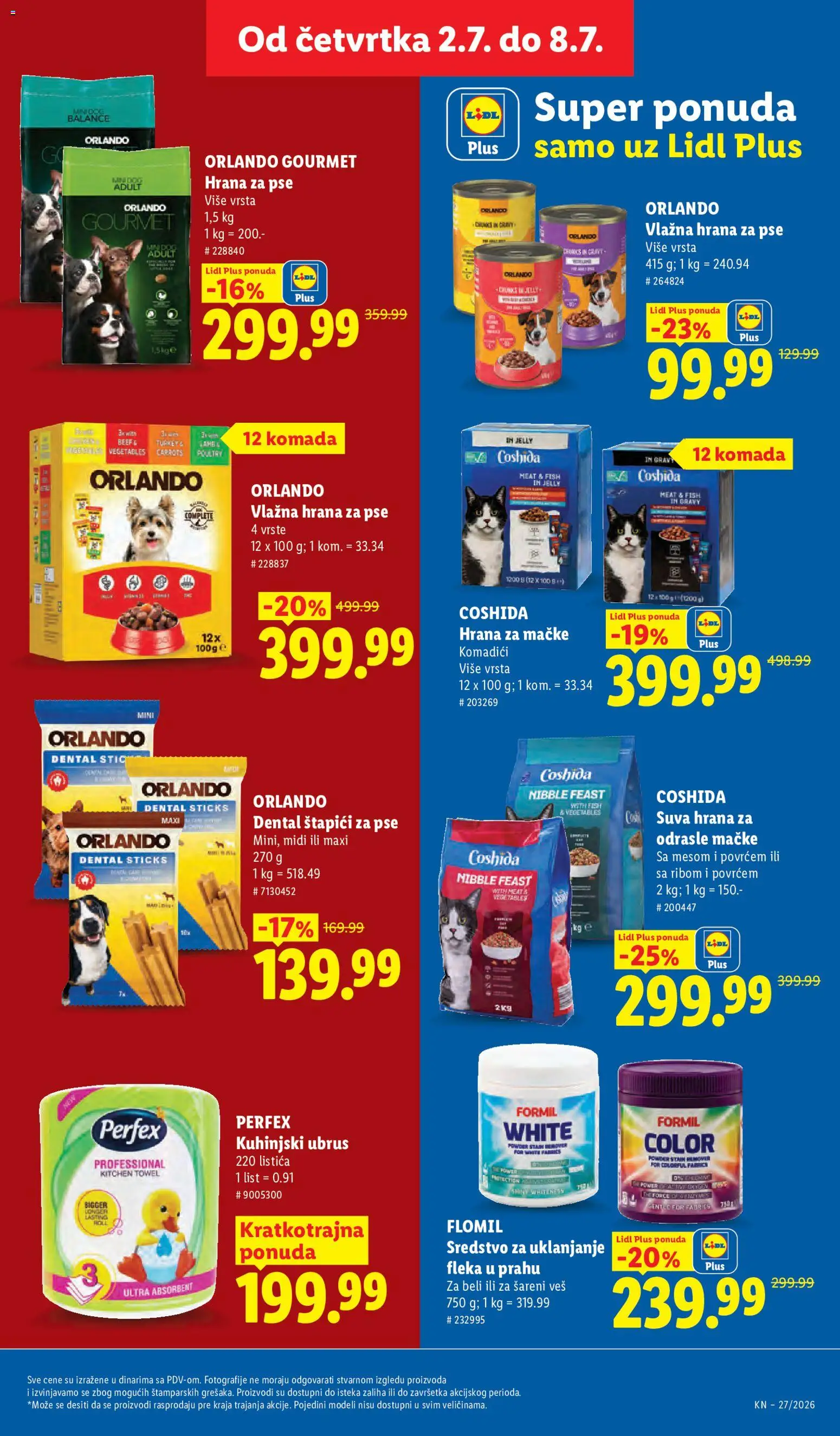 Lidl katalog - važi od 02.07.2026 | Strana: 35 | Proizvode: Hrana za pse, Ubrus, Hrana za mačke