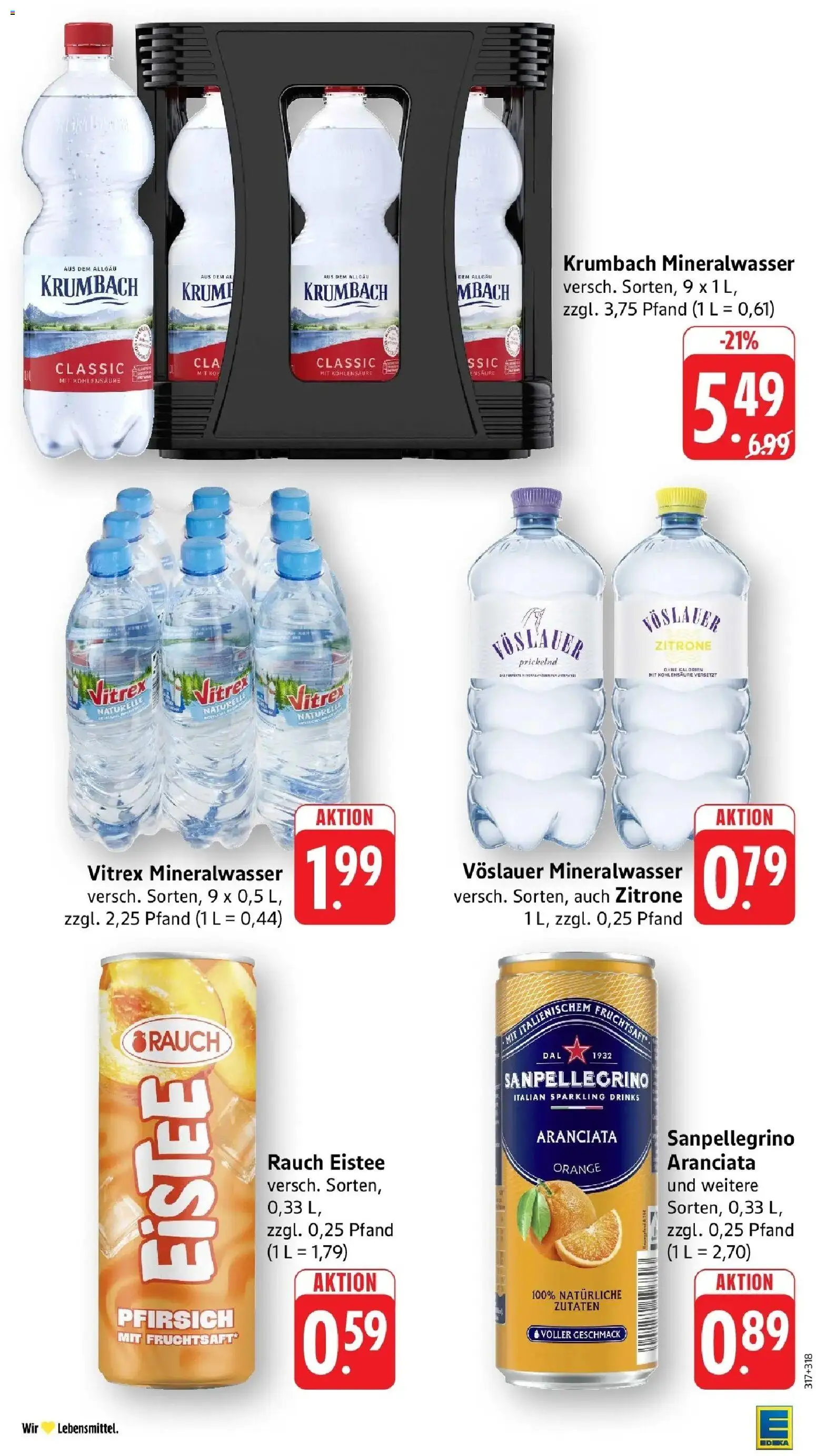 Edeka Prospekt Ulm-Lehr – gültig ab 01.06.2026 | Seite: 29 | Produkte: Mineralwasser, Zitrone, Pfirsich, Fruchtsaft