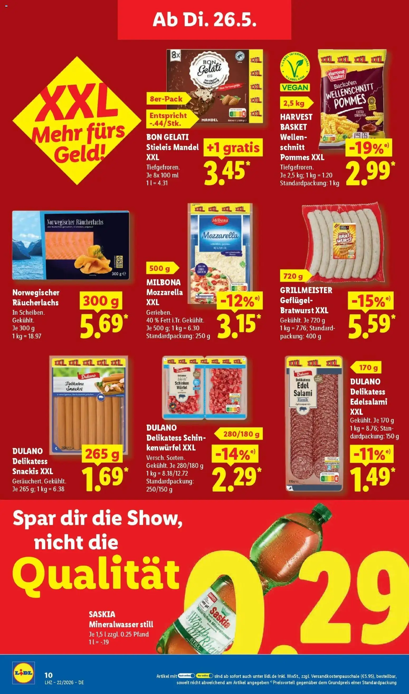 Lidl Německo leták od 26.05.2026 | Strana: 18 | Produkty: Vegan, Milbona, Bon Gelati, Stan