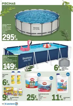 Pré-visualização E.Leclerc Especial Ar Livre válido de 28.04.2026 | Página: 14 | Produtos: Piscina, Escada, Lente, Piscinas