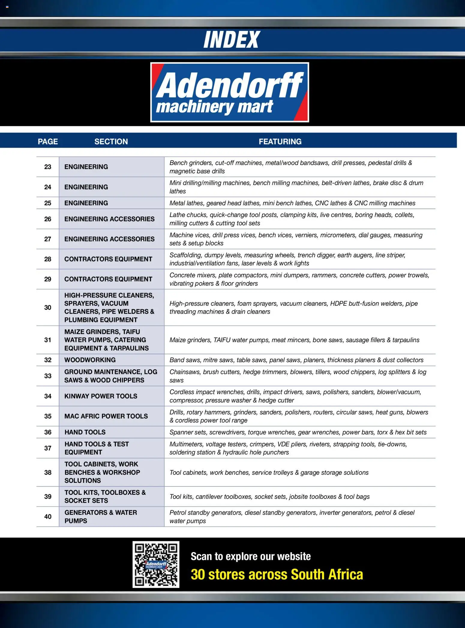 New Adendorff catalogue – valid from 01/07/2026 | Page: 3 | Products: Pumps, Table, Brush, Pipe
