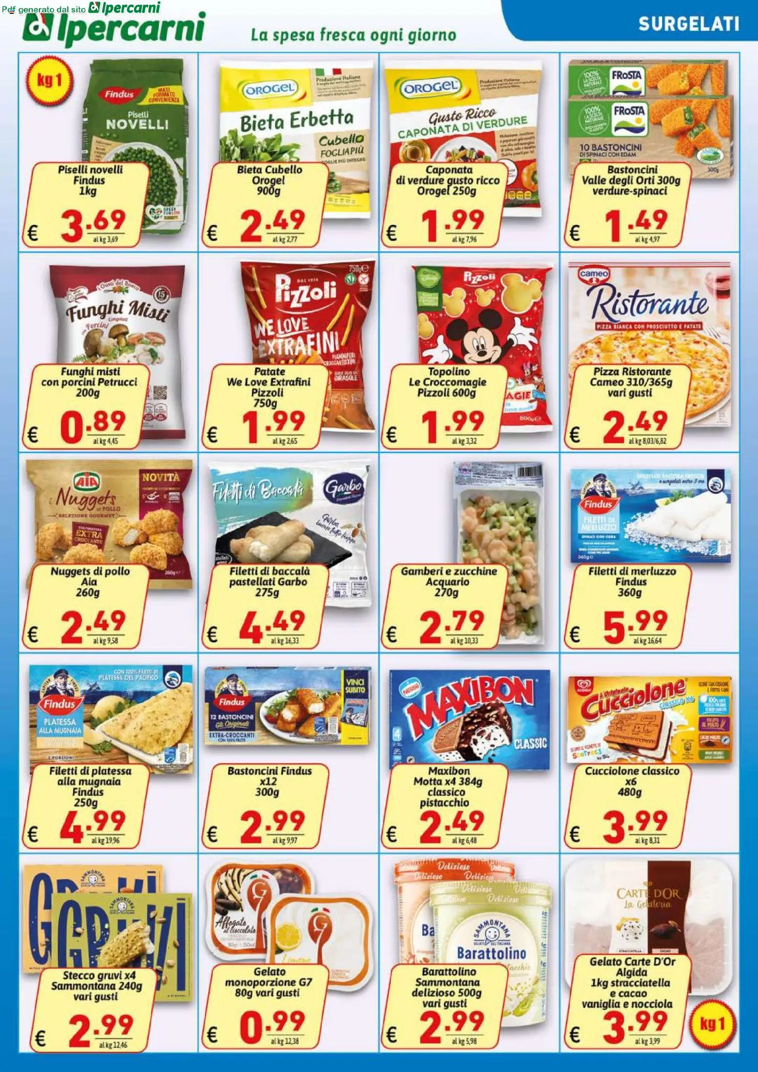 Volantino Ipercarni del 20.05.2026 | Pagina: 11 | Prodotti: Pollo, Nuggets, Prosciutto, Zucchine