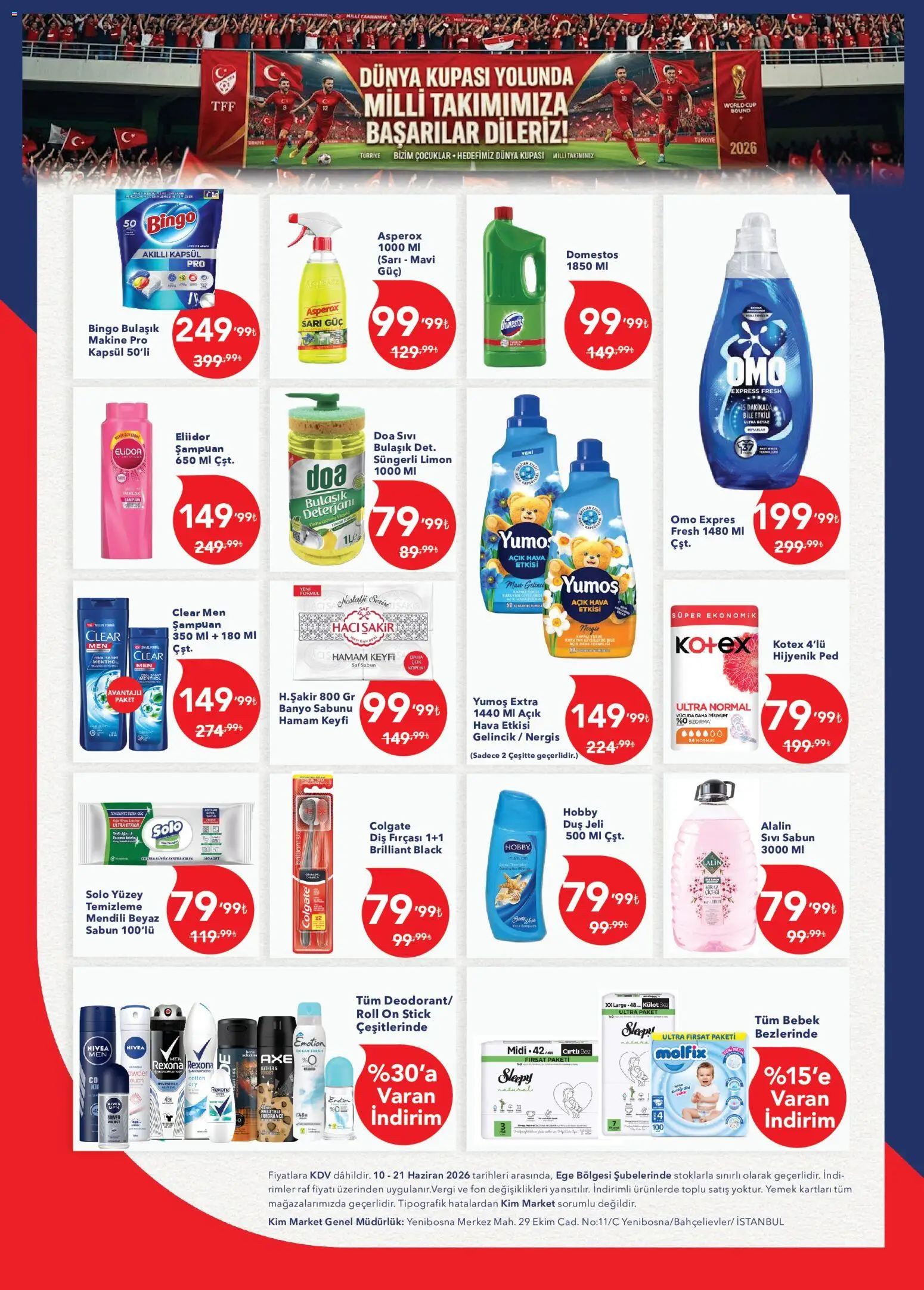 Kim Market Katalog - 10.06.2026 tarihinden itibaren geçerlidir | Sayfa: 4 | Ürünler: Raf, Banyo, Duş jeli, Nergis