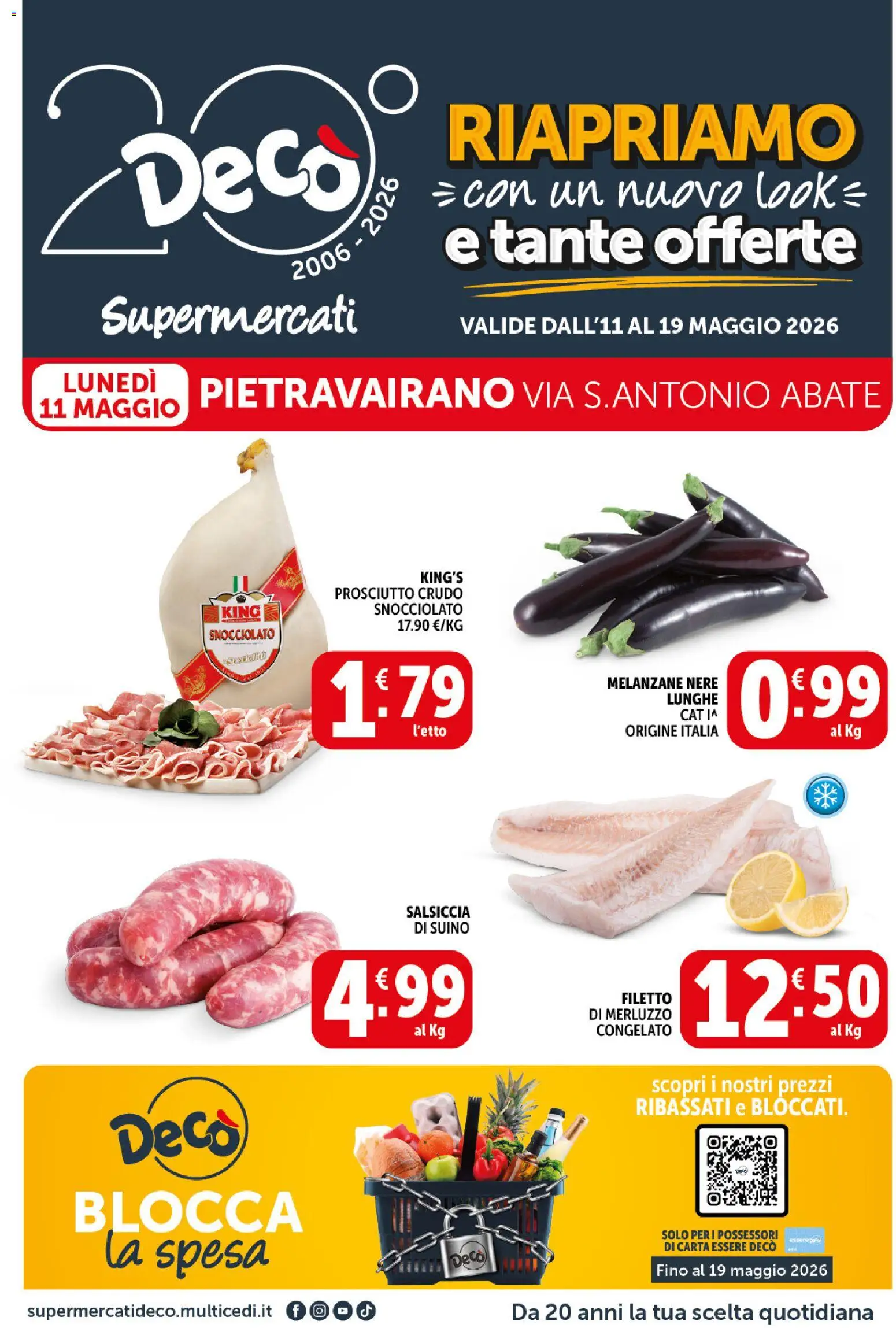 Volantino Decò del 11.05.2026 | Pagina: 1 | Prodotti: Prosciutto Crudo, Suino, Prosciutto, Salsiccia