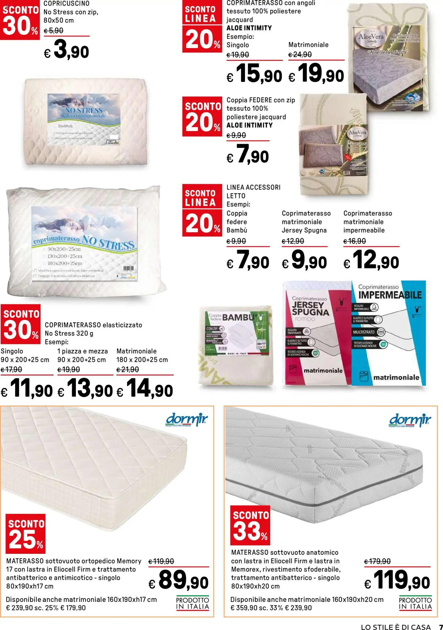 Volantino Iper del 07.04.2026 | Pagina: 7 | Prodotti: Spugna, Letto, Materasso, Coprimaterasso