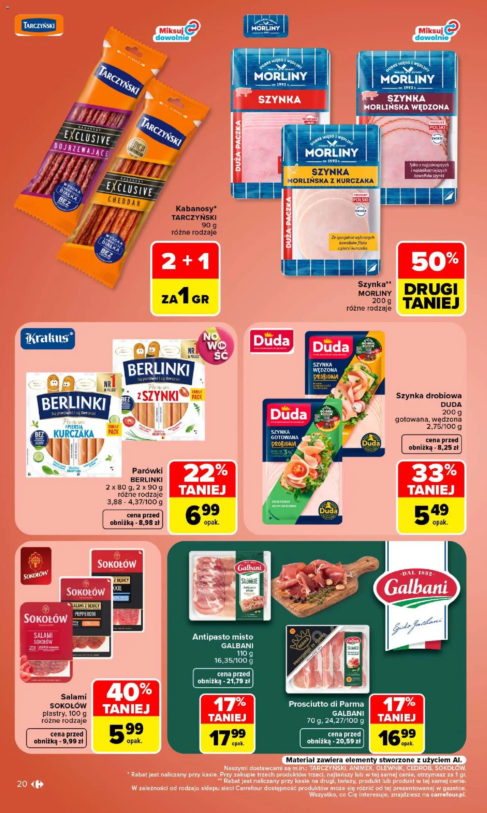 Carrefour gazetka od 14.09.2026 | Strona: 22 | Produkty: Piersi, Mięso, Prosciutto, Salami