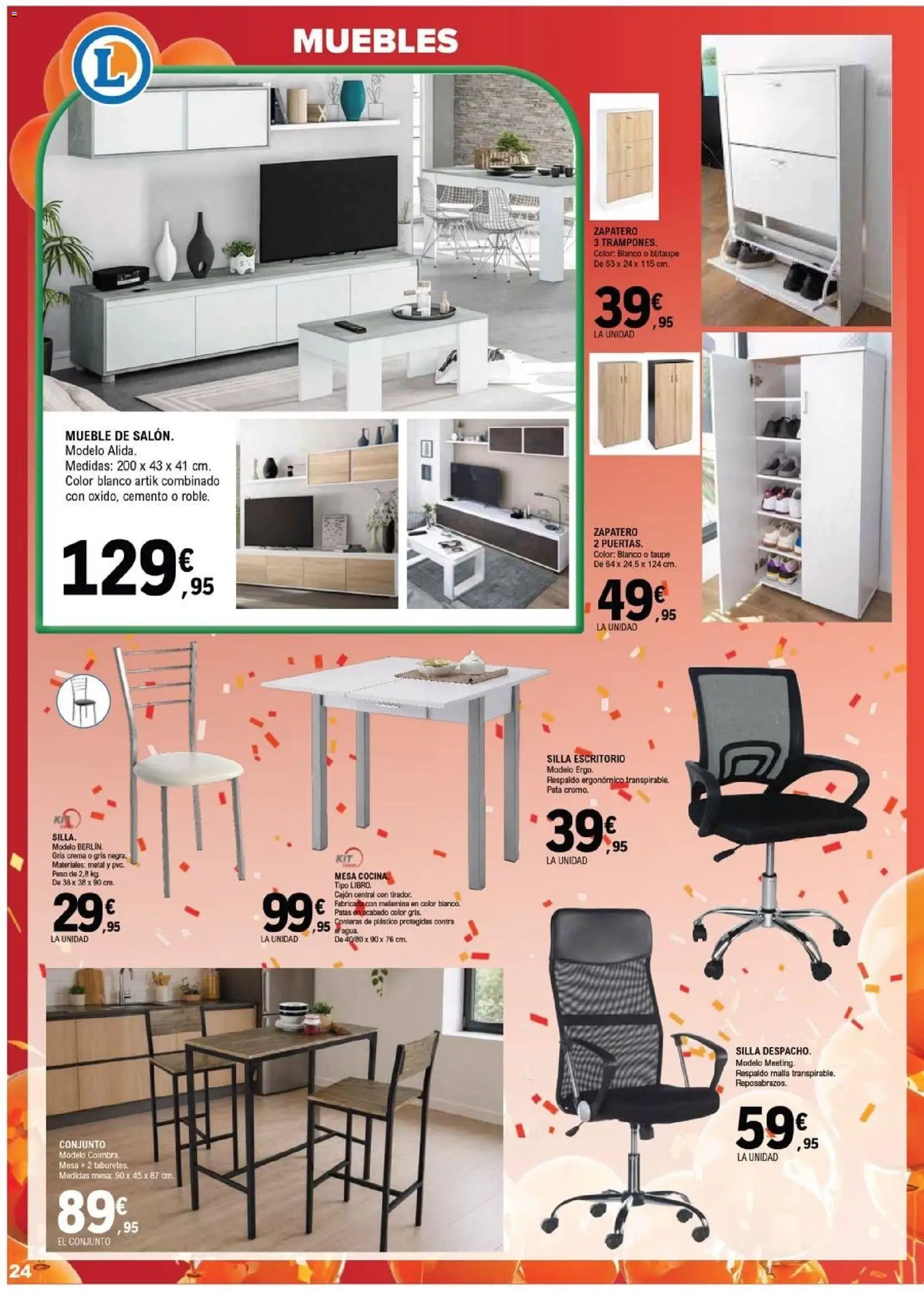 E.Leclerc folleto Salamanca │ válido desde el 15/07/2026 | Página: 24 | Productos: Zapatero, Muebles, Mesa, Silla