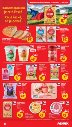 Náhled letáku TĚSTOVINY KARLOVA KORUNA různé druhy, Těstoviny různé druhy 500 g od 21.10.2026 | Strana: 13