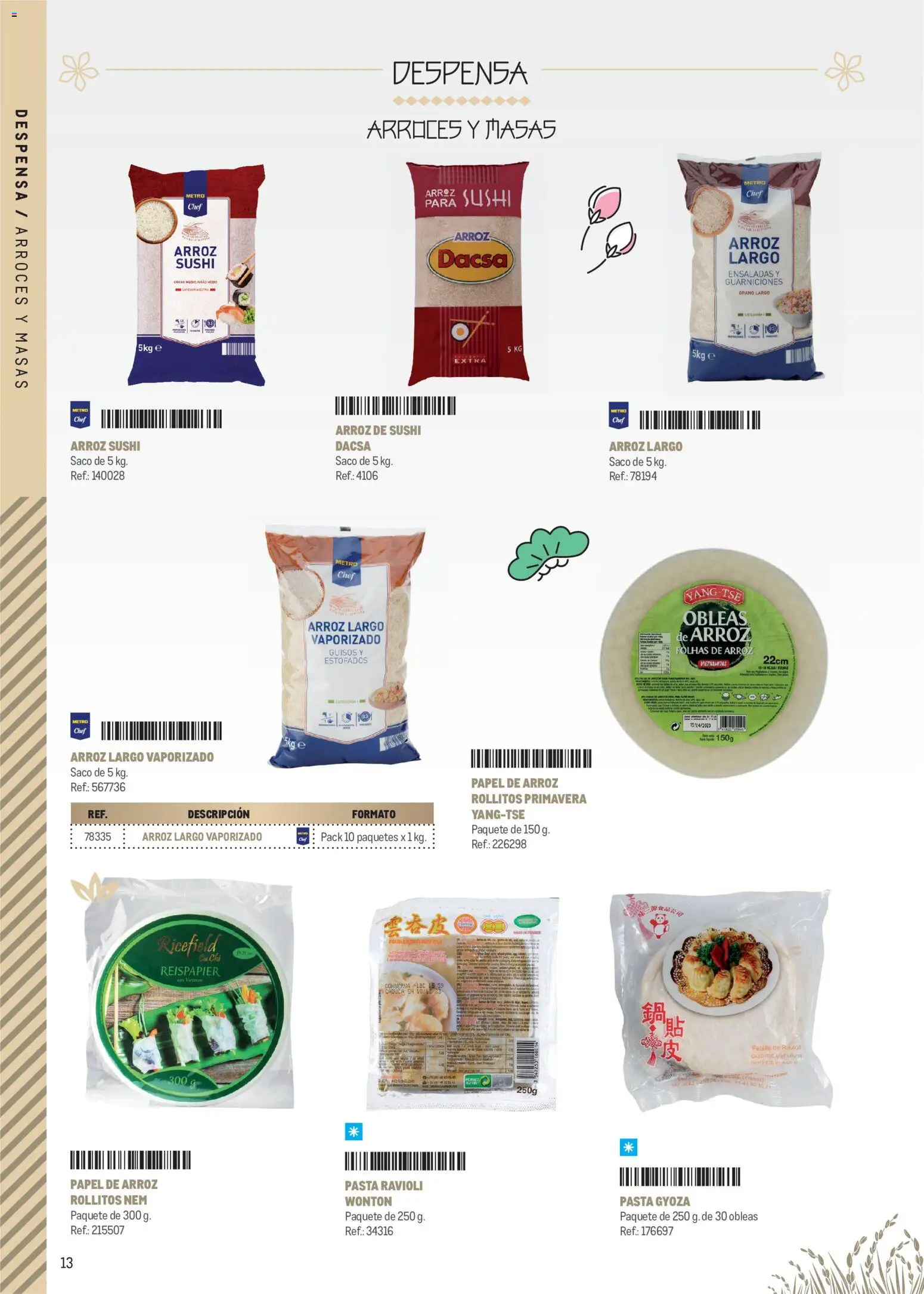 Makro Cocina Fusión Asiática Prat │ válido desde el 11.05.2026 | Página: 13 | Productos: Arroz, Pasta, Σιδερώστρα