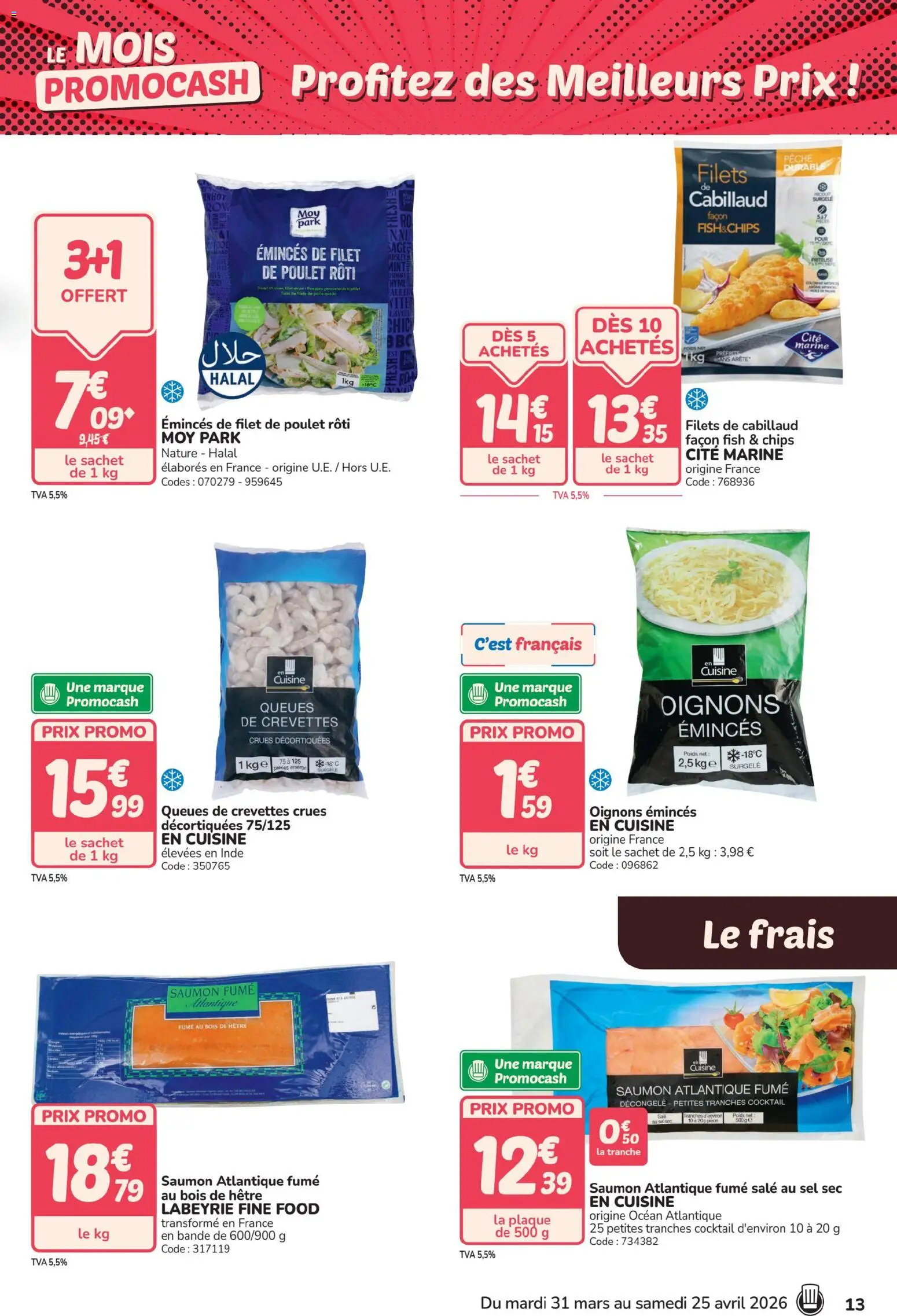 {H1} | Page: 13 | Produits: Four, Friteuse, Chips, Saumon