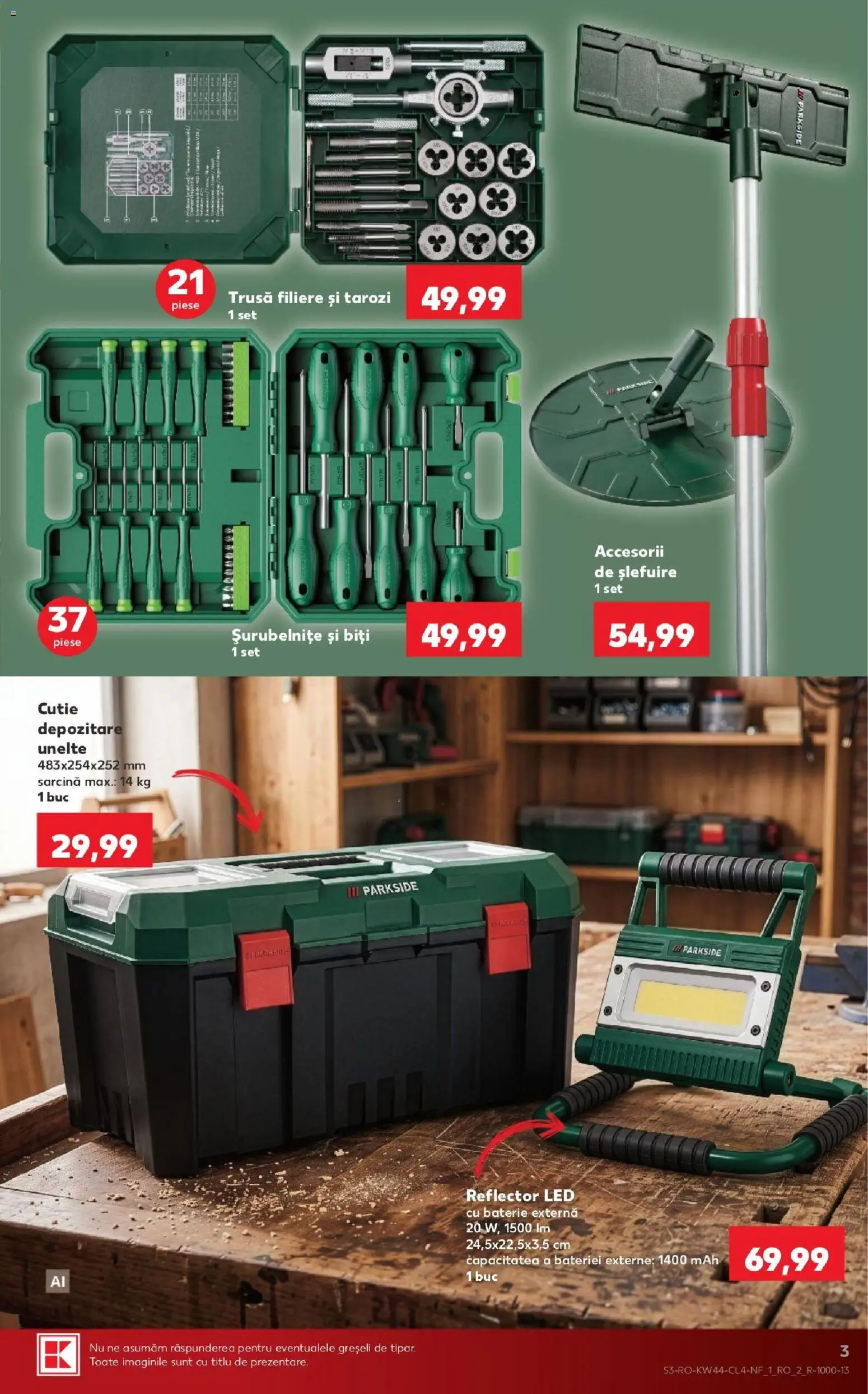Kaufland RO akciós ujság - amely érvényes a következő dátumtól: 2026.10.28. | Oldal: 3 | Termékek: Parkside, LED