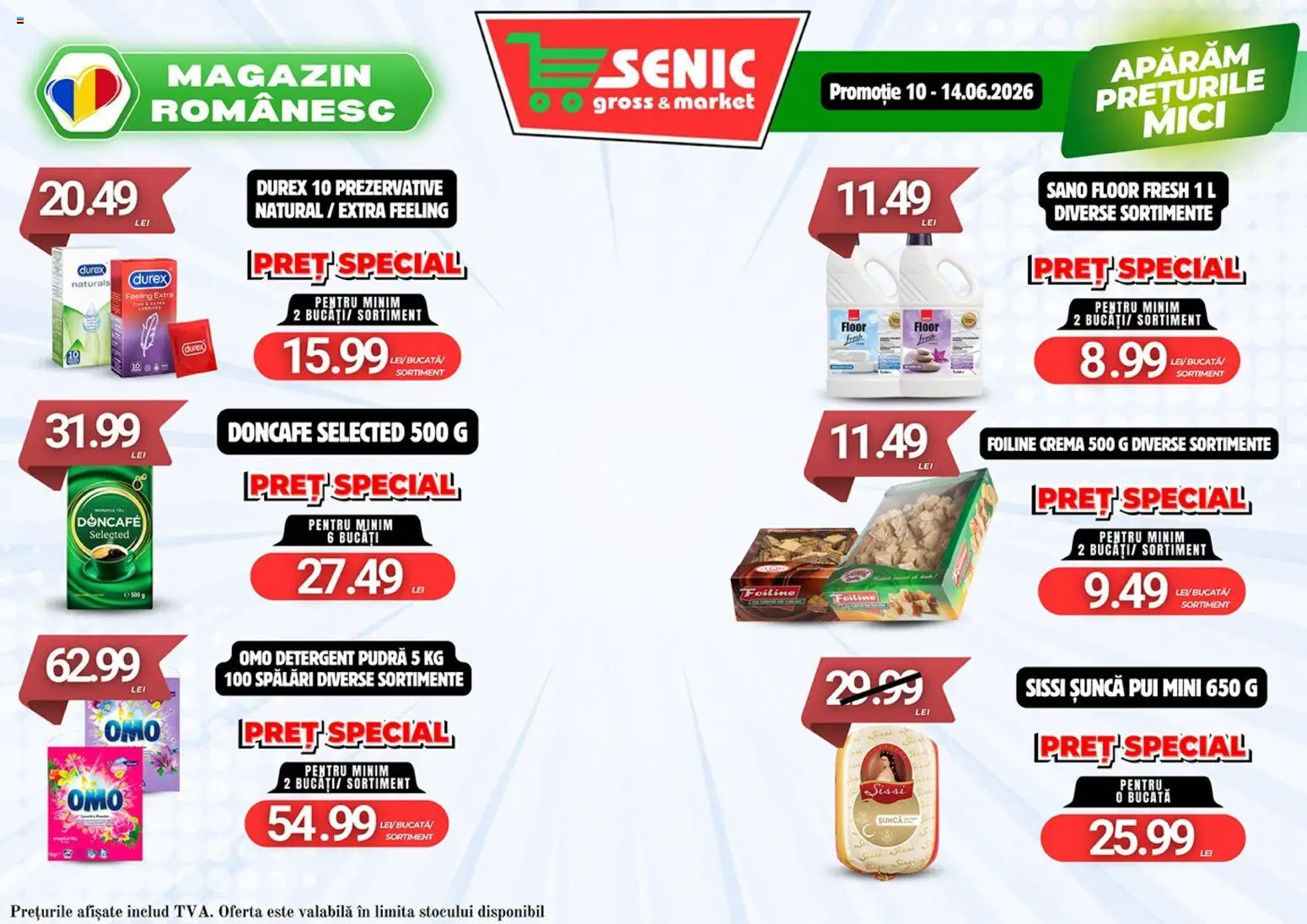 Noul catalog Senic – valabil de la 08.06.2026 | Pagină: 7 | Produse: Hacıyatmaz Kedi Oyuncağı, Mici, Cremă, Șuncă