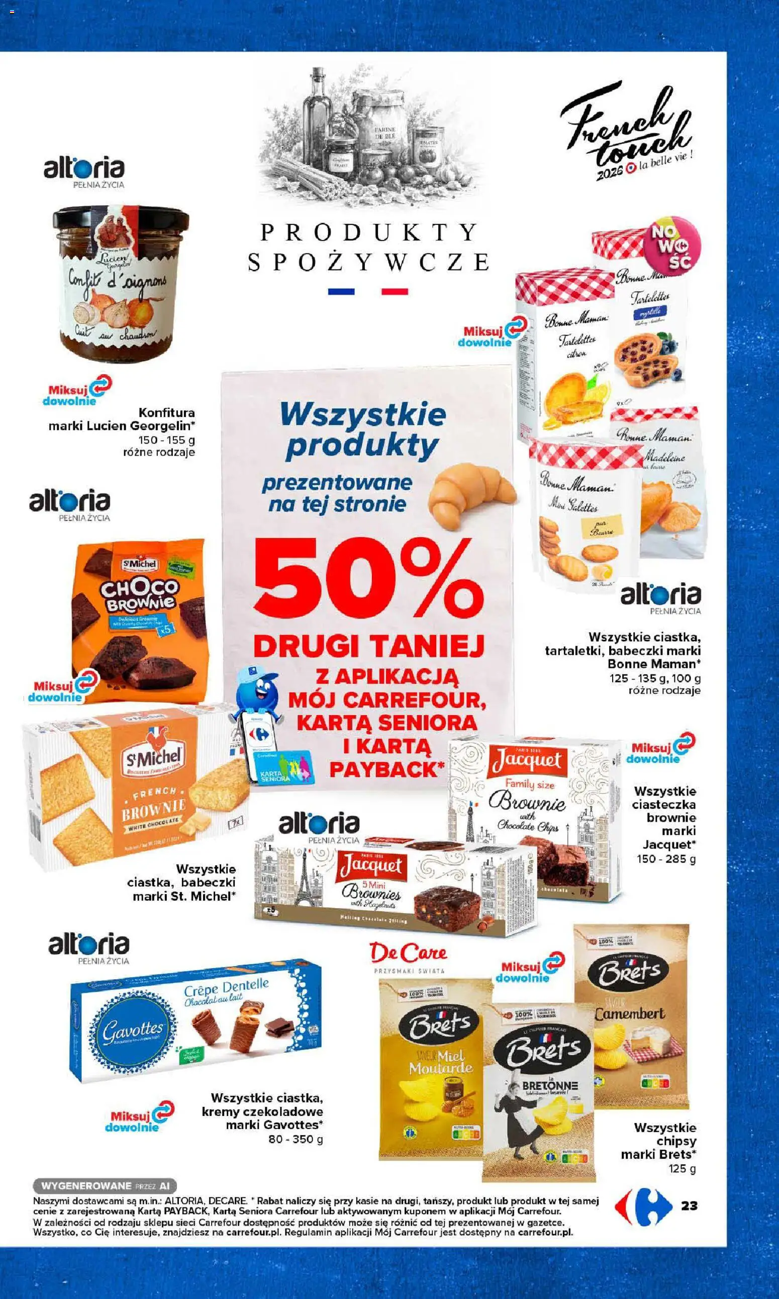 Carrefour gazetka - Przystanek Francia od 19.10.2026 | Strona: 27 | Produkty: Karta, Chipsy, Camembert, Babeczki