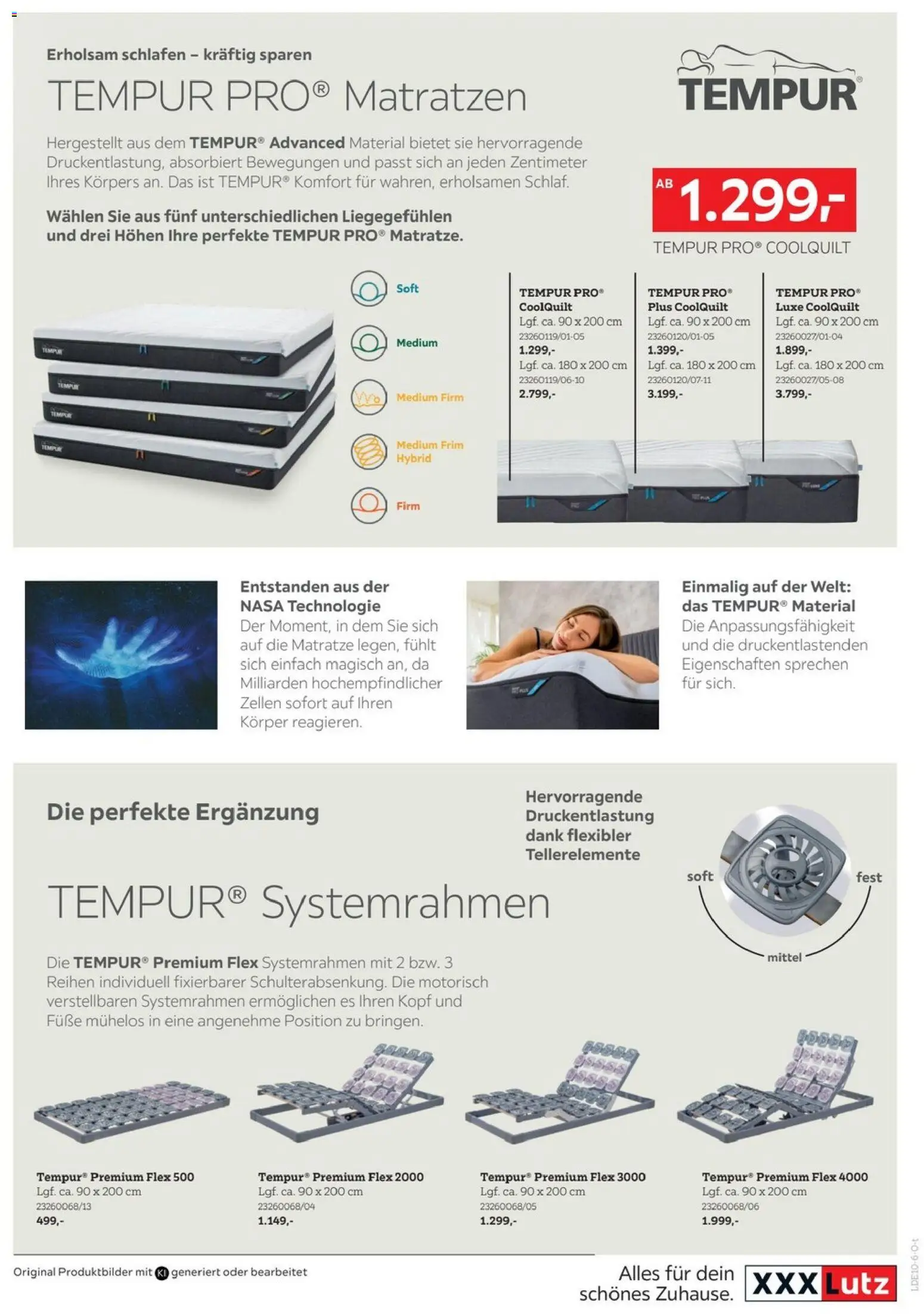 XXXLutz Tempur Spezial – gültig ab 19.09.2026 | Seite: 3 | Produkte: Matratze