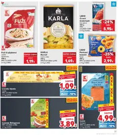 KARLA Ravioli, razne vrste 250 g - Pregled kataloga iz trgovine Kaufland, vrijedi od 14.10.2026 | Stranica: 21 | Proizvodi: Sir, Ledo, Panirani kolutici, Pasta