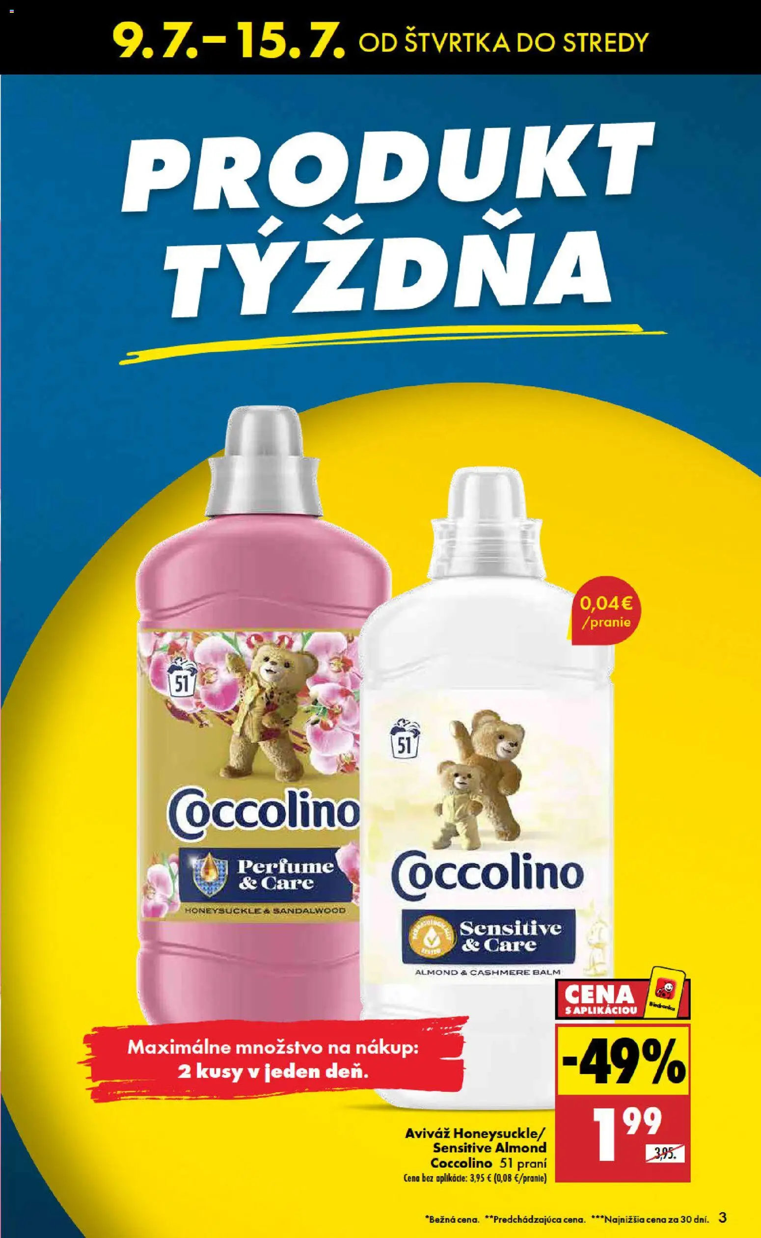 Nové Biedronka akcie – leták je platný od 09.07.2026 | Strana: 3 | Produkty: Aviváž, Coccolino