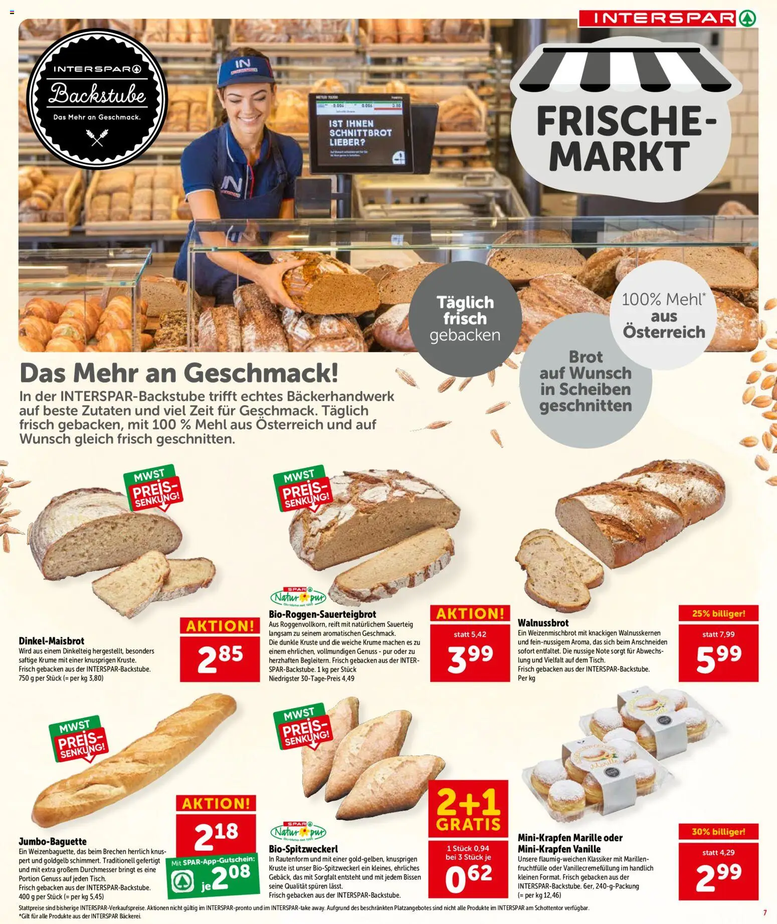 Interspar Flugblatt gültig ab 24.09.2026 | Seite: 7 | Produkte: Vanille, Zutaten, Mehl, Brot