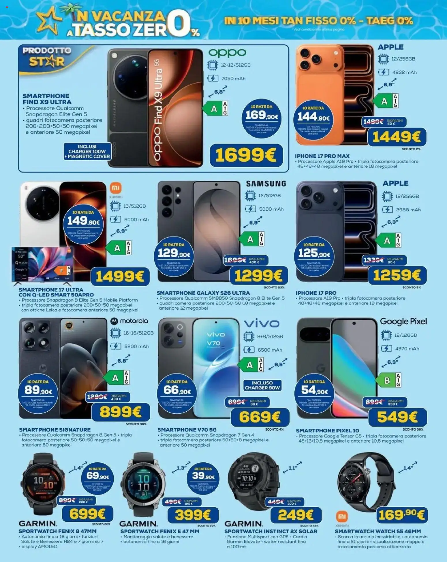 Volantino Euronics del 30/07/2026 | Pagina: 2 | Prodotti: Mobile, Iphone, Smartwatch, Samsung