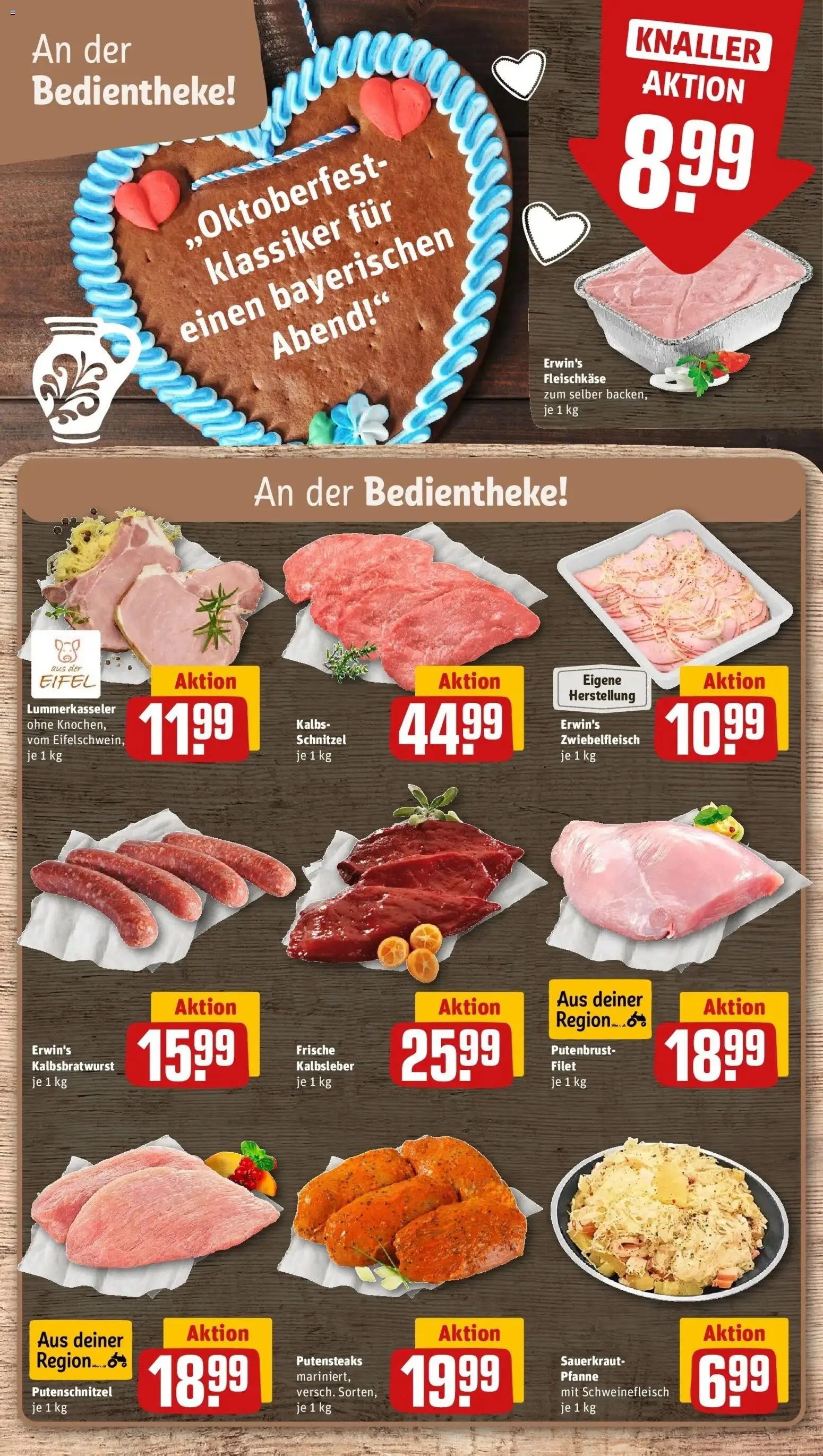 REWE Prospekt ab 21.09.2026 zum Blättern » Angebote | Seite: 14 | Produkte: Putenbrust, Schnitzel, Putenschnitzel, Schweinefleisch