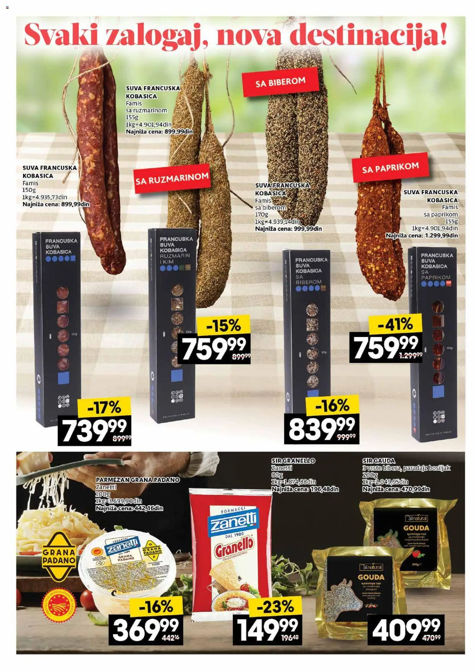 Roda katalog - važi od 02.07.2026 | Strana: 20 | Proizvode: Gouda, Sir, Parmezan, Kobasica