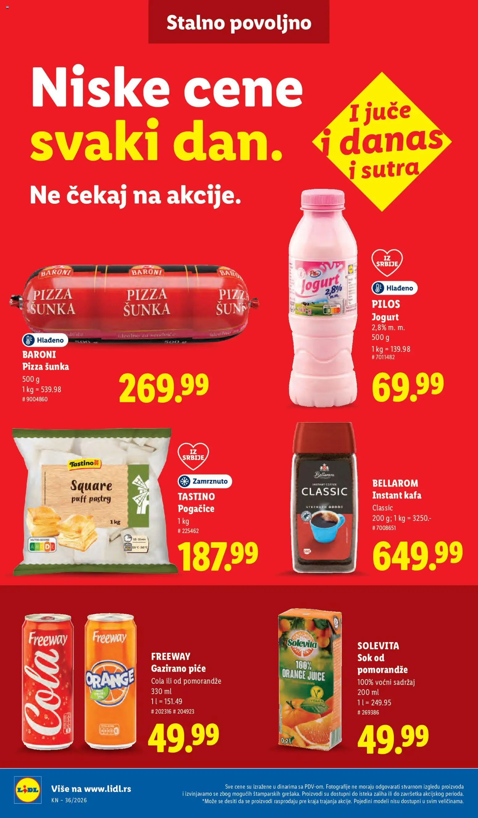 Lidl katalog - važi od 03.09.2026 | Strana: 46 | Proizvode: Piće, Kafa, Šunka, Sok