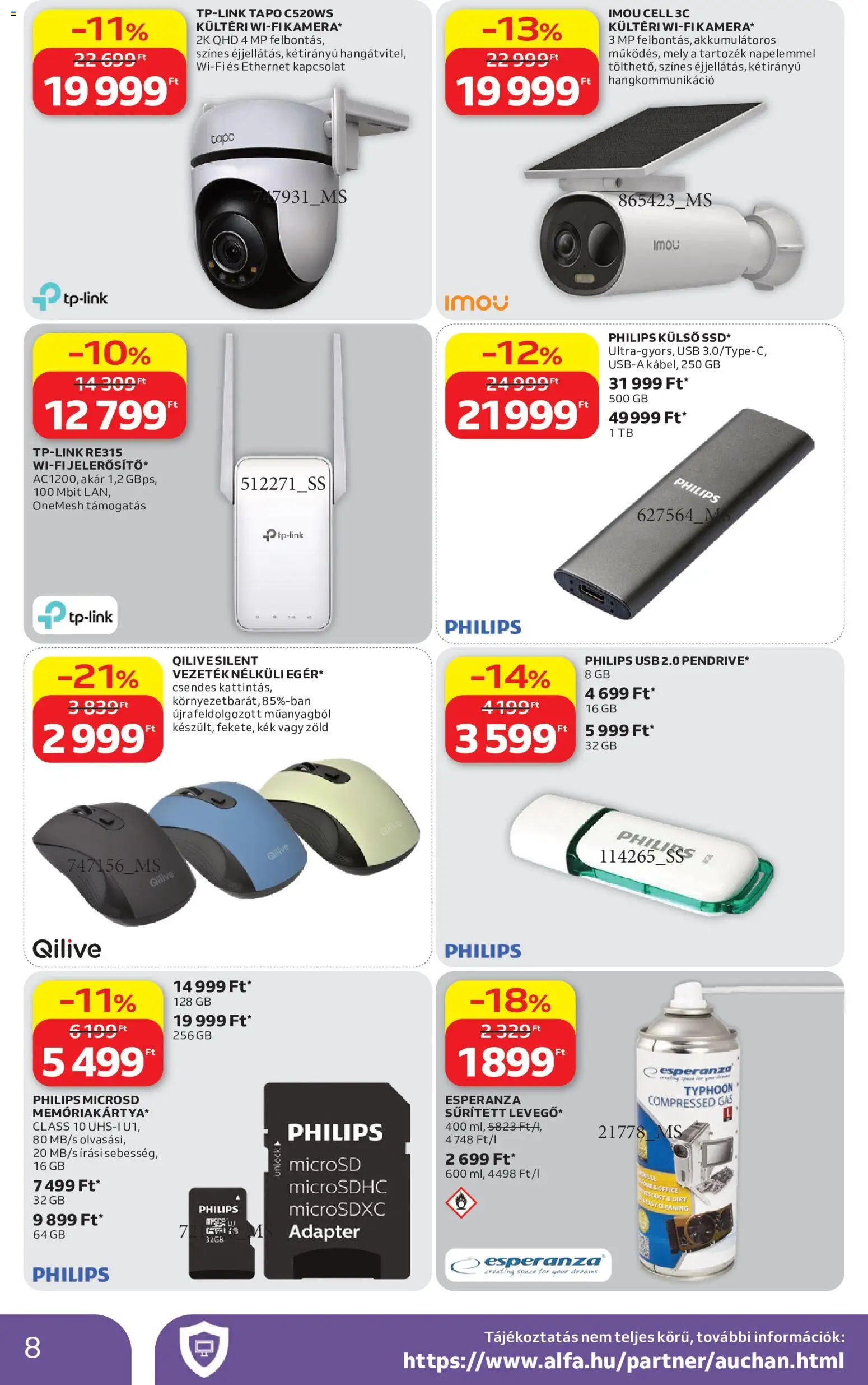 Auchan akciós ujság - amely érvényes a következő dátumtól: 07.05.2026 | Oldal: 8 | Termékek: Adapter, USB