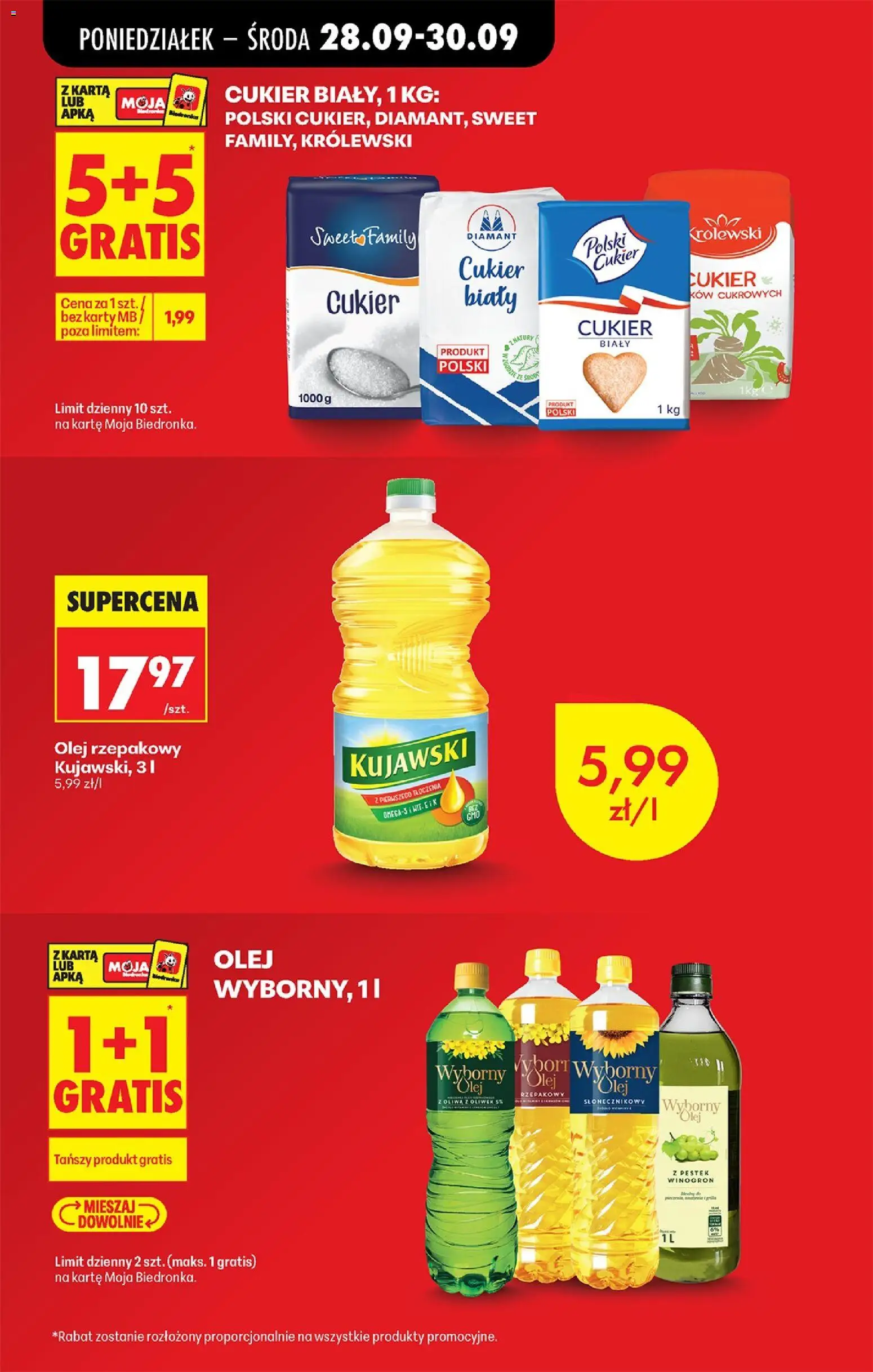 Biedronka Polsko leták - Codziennie niskie ceny od 28.09.2026 | Strana: 9 | Produkty: Olej, Karty