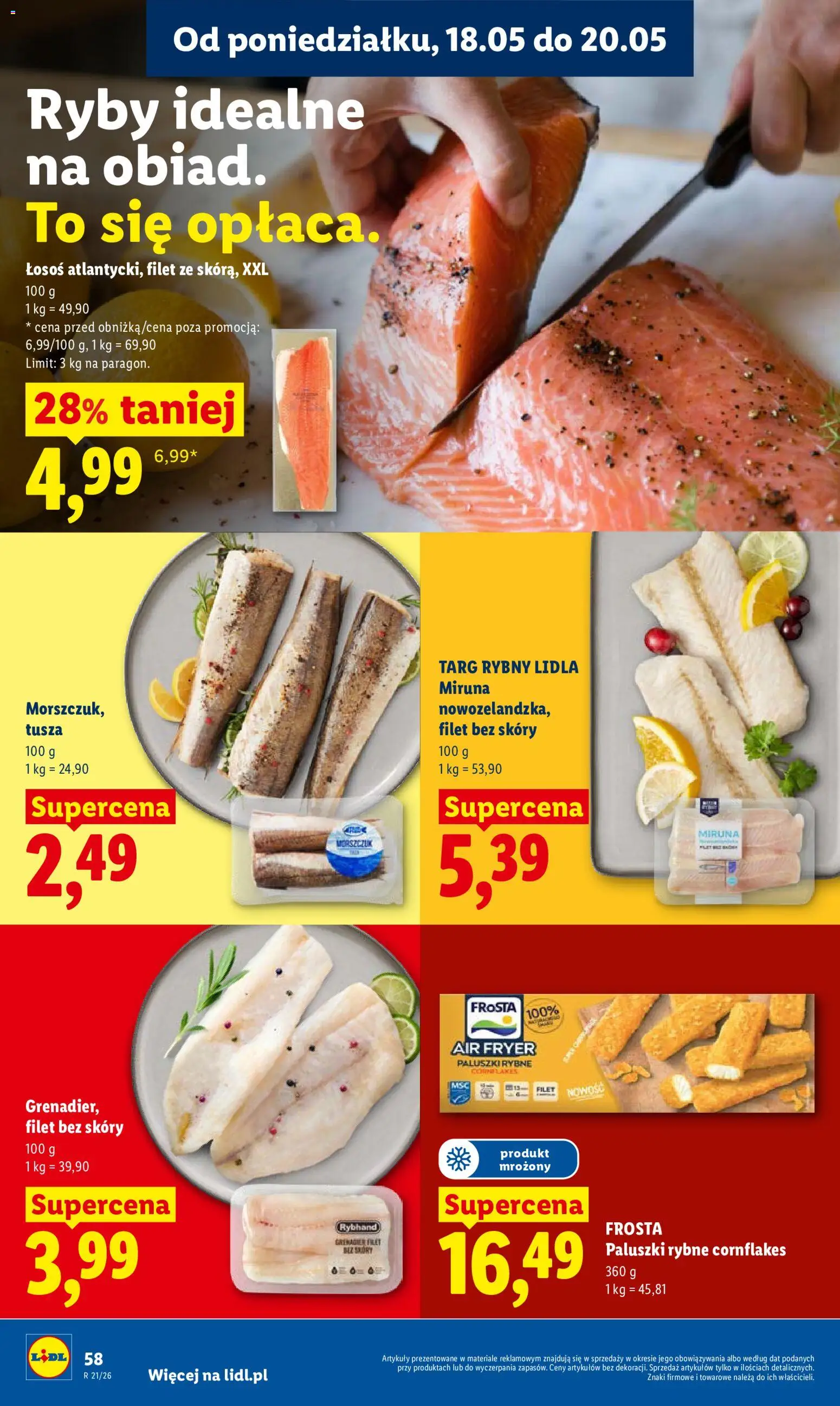 Lidl Polsko leták od 18.05.2026 | Strana: 60 | Produkty: Cornflakes, Ryby, Losos, Filet