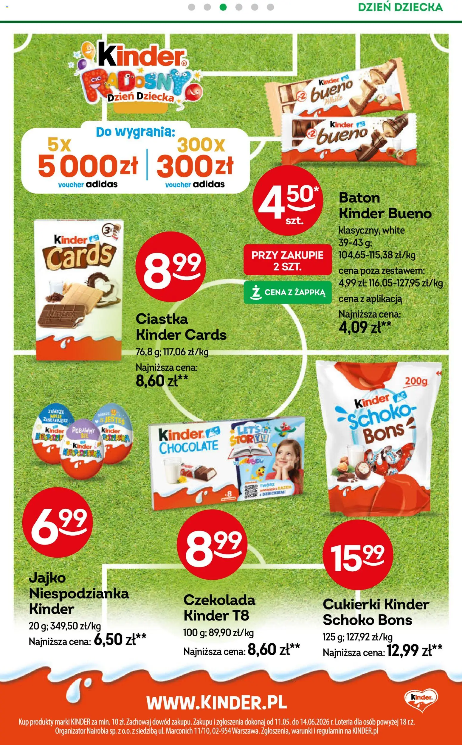 Żabka gazetka od 20.05.2026 | Strona: 28 | Produkty: Kinder Bueno, Baton, Ciastka, Kinder cards