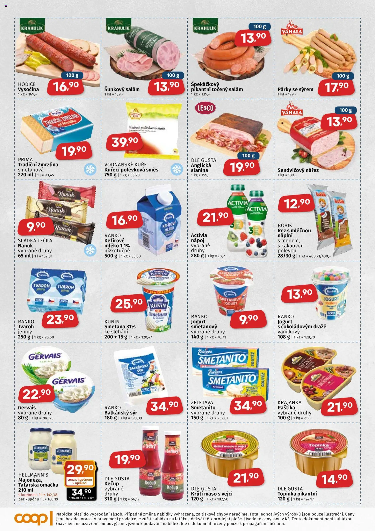Coop leták - Východočeský region od 03.06.2026 | Strana: 2 | Produkty: Salám, Zmrzlina, Točený salám, Gervais