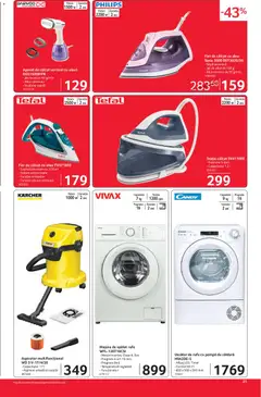 Ofertele Selgros valabile de la 12.06.2026 | Pagină: 21 | Produse: Aparat de călcat, Fier de călcat, Mașină De Spălat, Aspirator