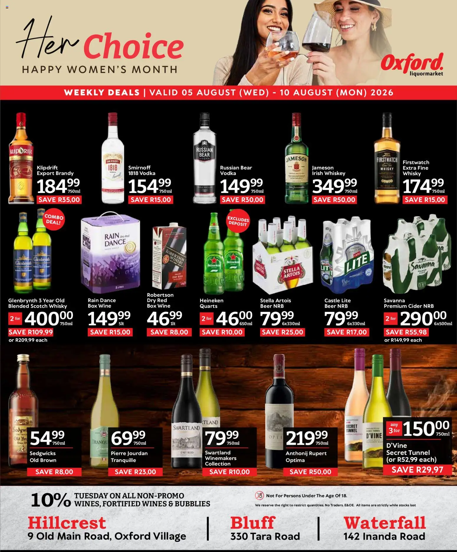 New Oxford Freshmarket catalogue – valid from 05/08/2026 | Page: 16 | Products: Cider, Wine, Vodka, Whiskey