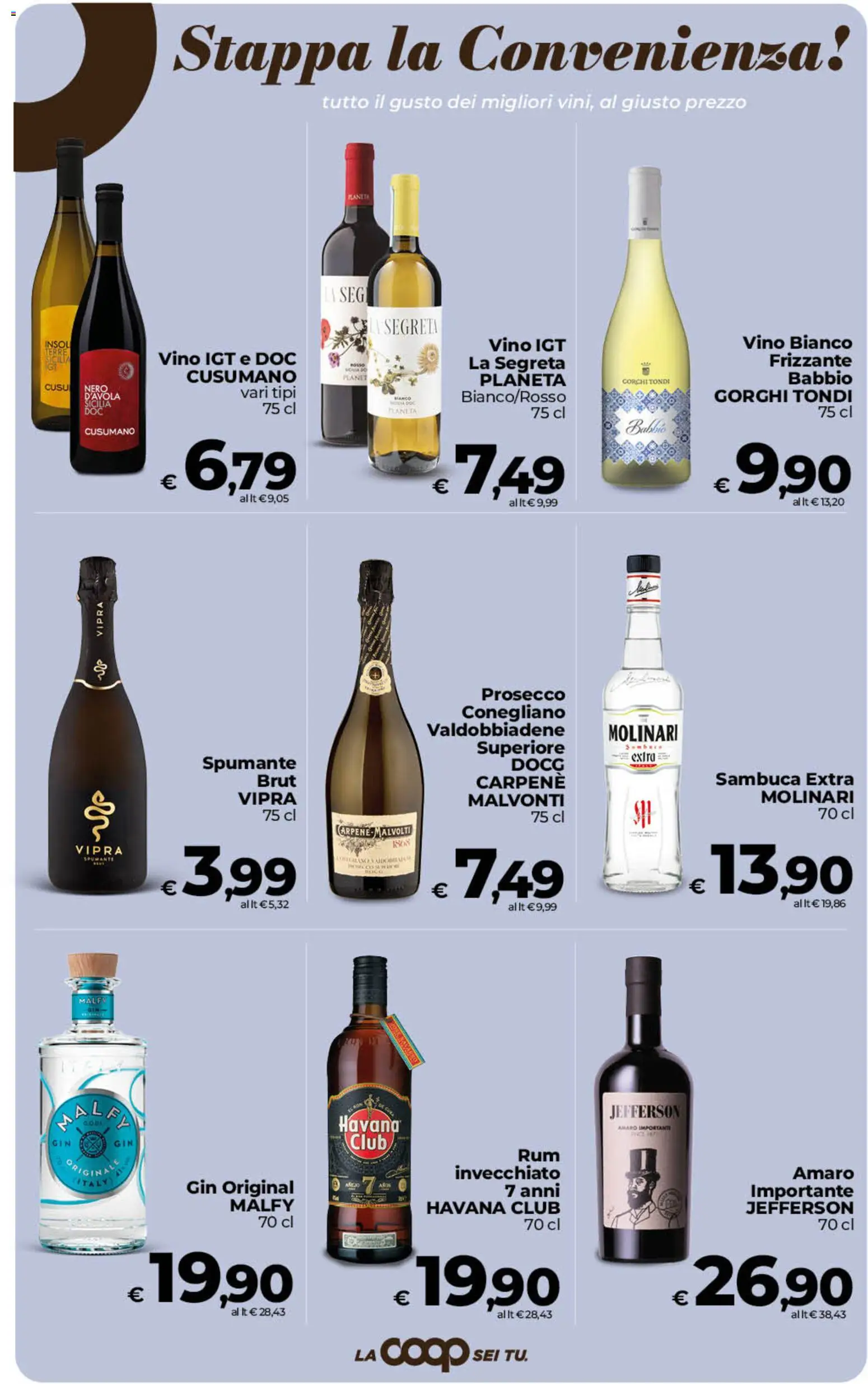 Volantino Ipercoop del 22/09/2026 | Pagina: 41 | Prodotti: Prosecco, Vino, Havana Club, Amaro