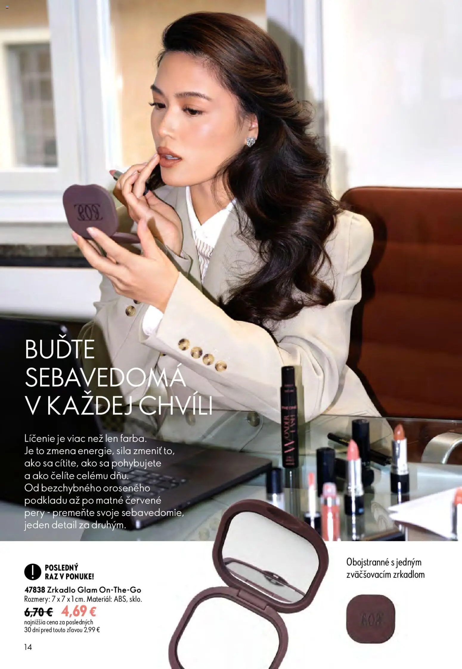 Nové Oriflame akcie – leták je platný od 19.08.2026 | Strana: 14 | Produkty: Zrkadlo