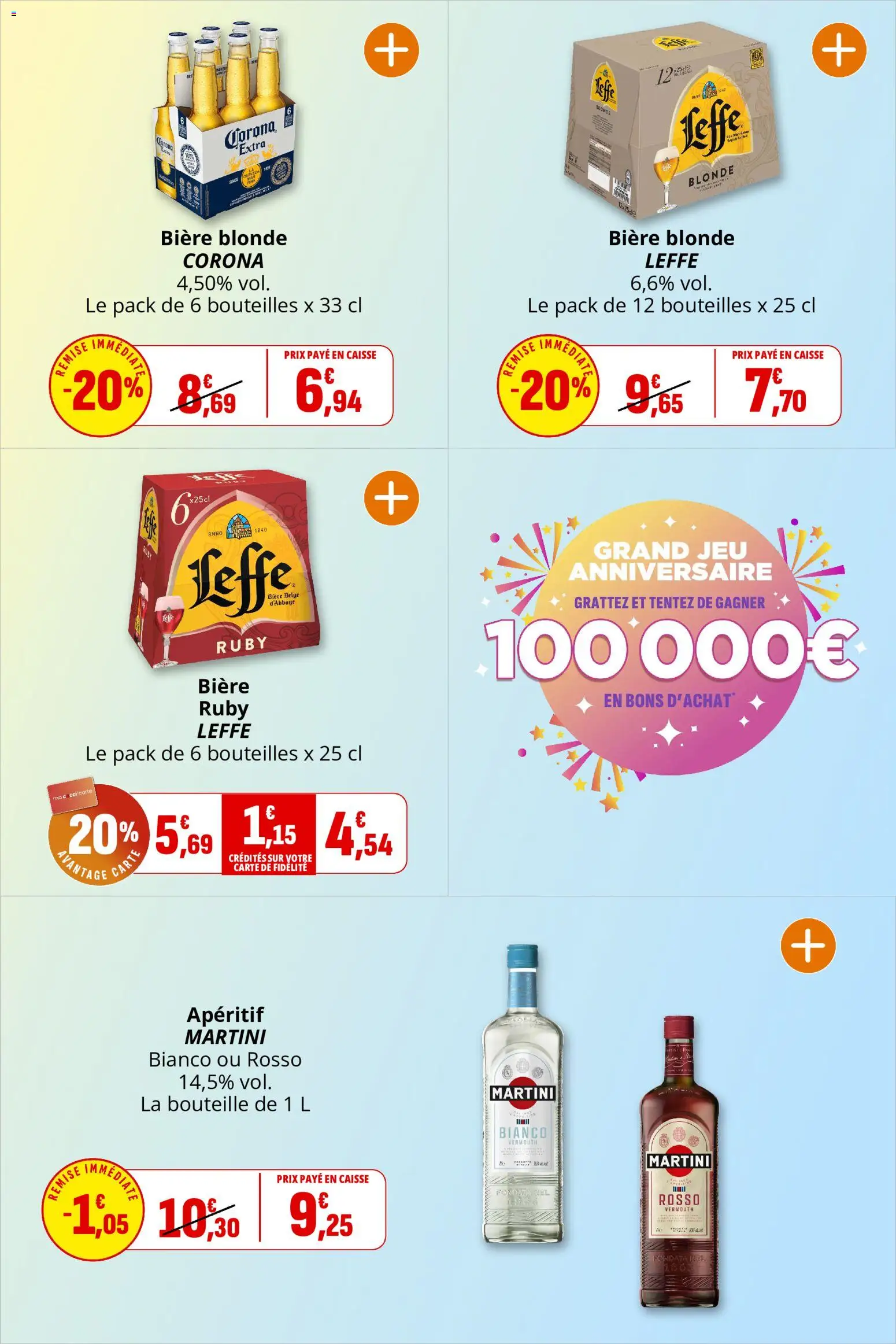 {H1} | Page: 33 | Produits: Vermouth, Martini, Bière, Corona extra