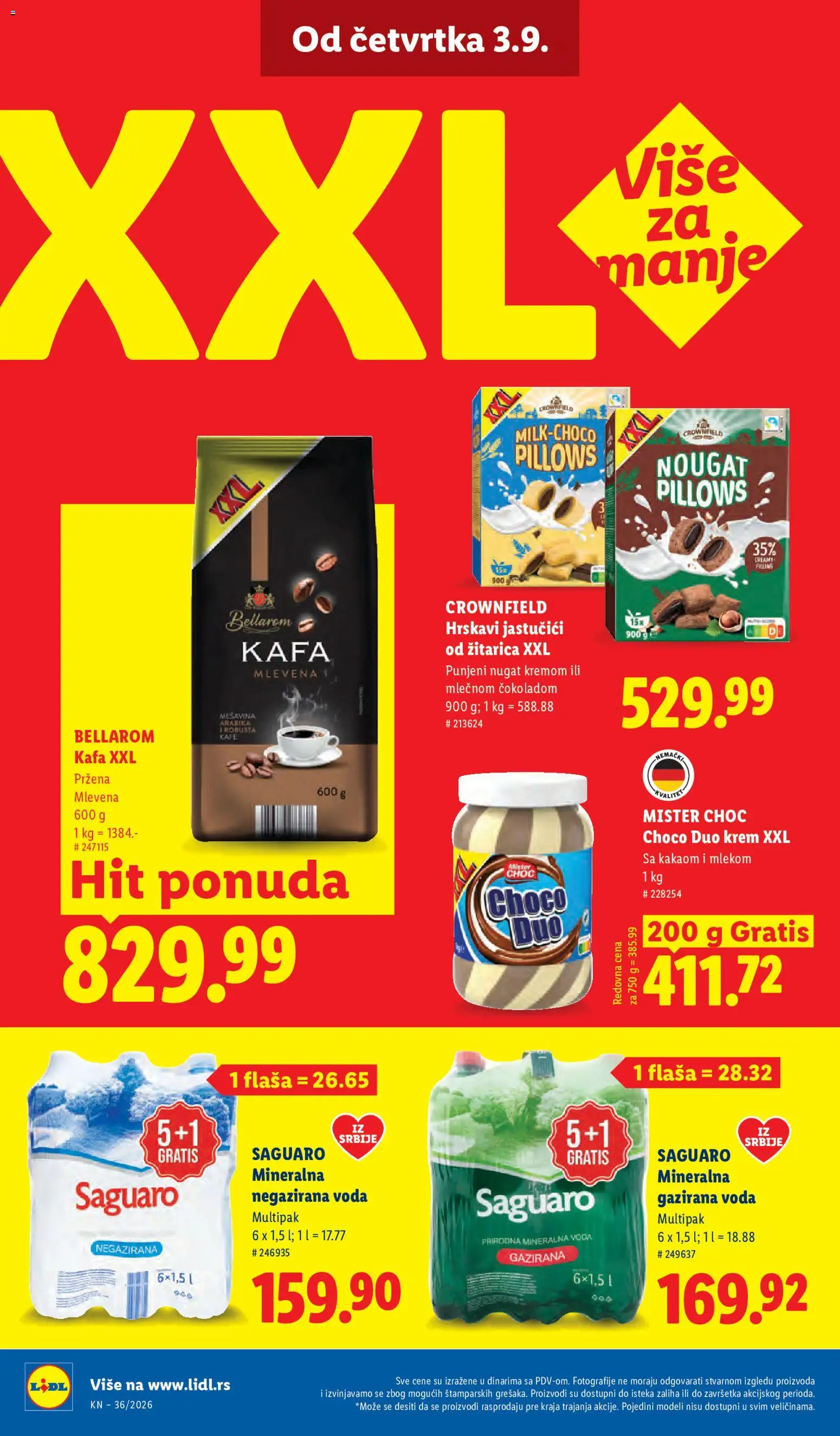 Lidl katalog - važi od 03.09.2026 | Strana: 60 | Proizvode: Negazirana voda, Voda, Kafa, Krem