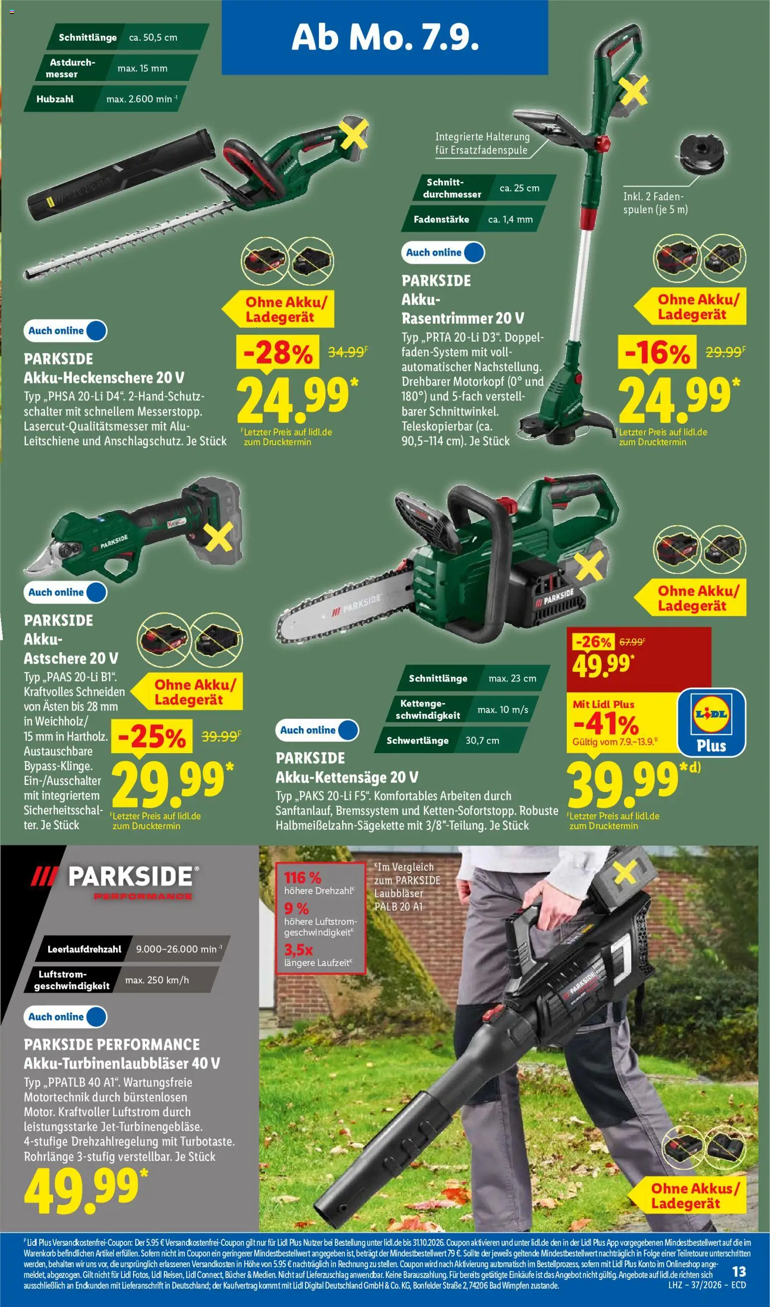 Lidl Německo leták od 07.09.2026 | Strana: 31 | Produkty: Parkside