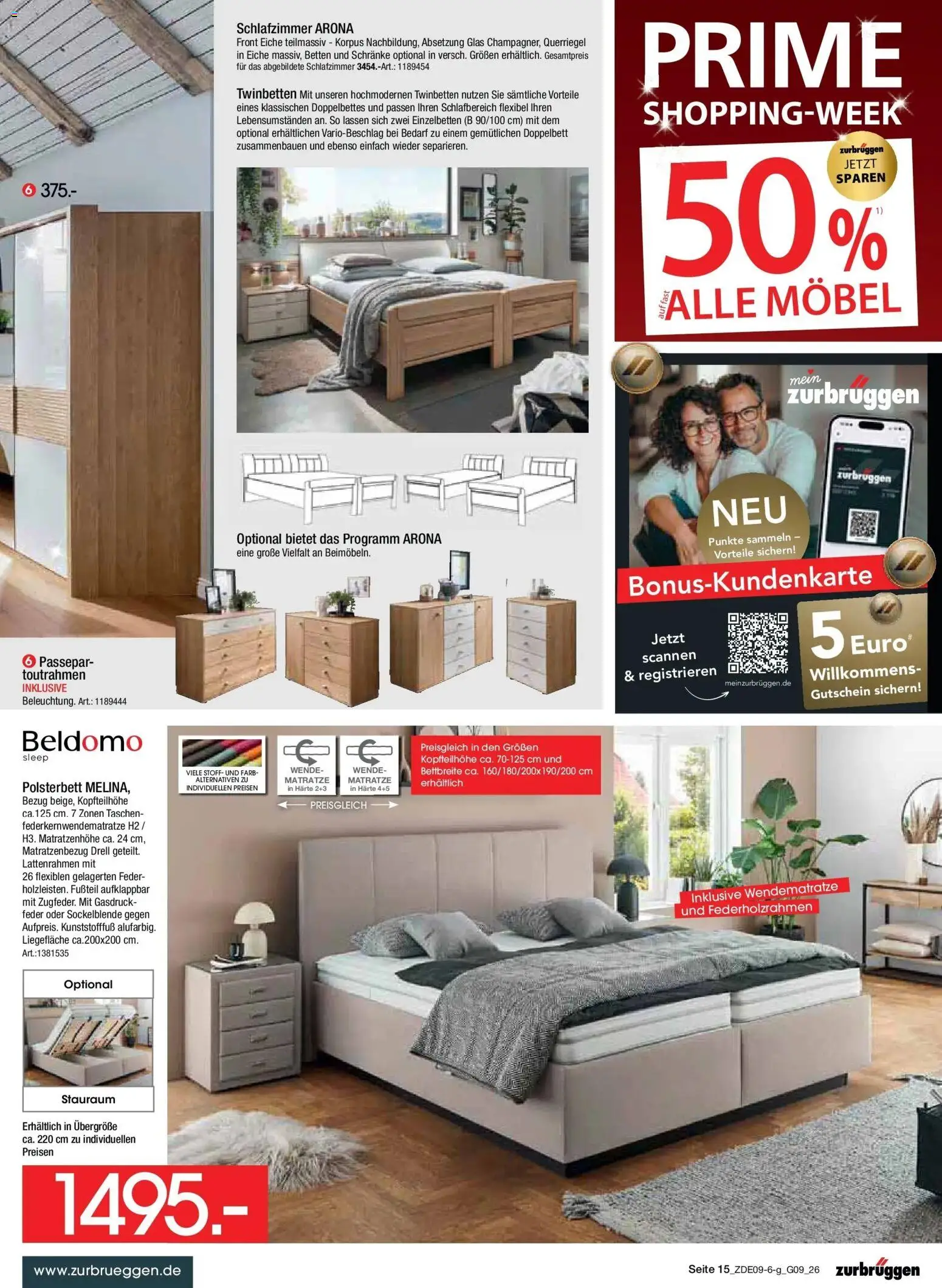 Zurbrüggen Prime Shopping week – gültig ab 12.09.2026 | Seite: 17 | Produkte: Matratze, Doppelbett, Taschen, Polsterbett