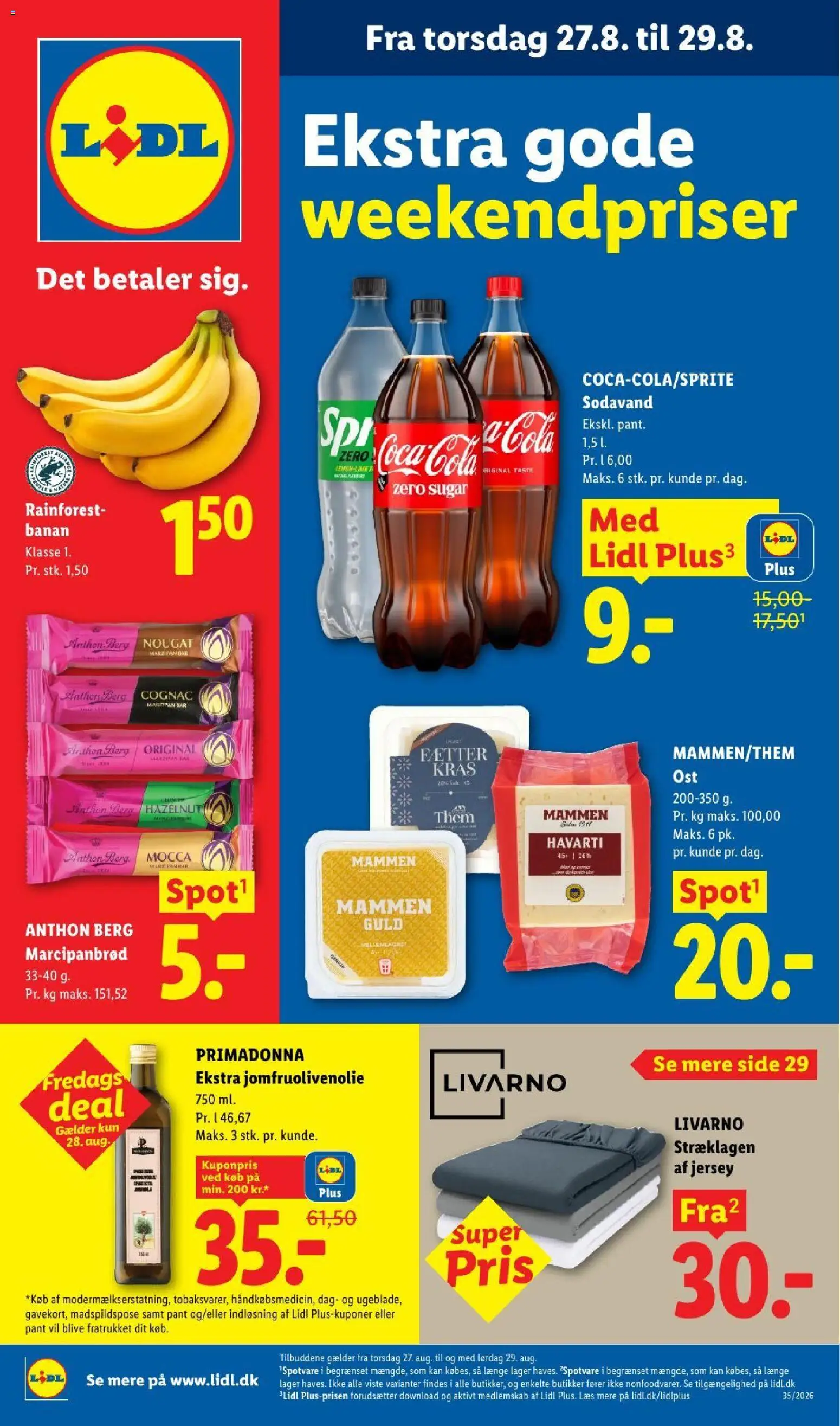 Lidl tilbudsavis – gyldig fra 23/08/2026 | Side: 42 | Produkter: Ost, Coca Cola, Marcipanbrød, Søm