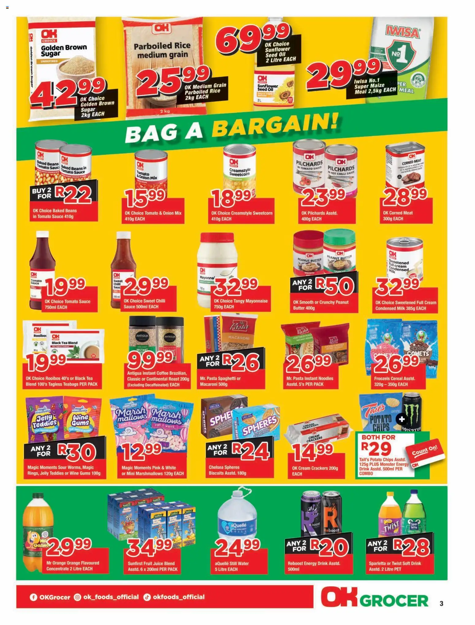 New OK Foods catalogue – valid from 12/08/2026 | Page: 3 | Products: Beans, Bag, Butter, Cream