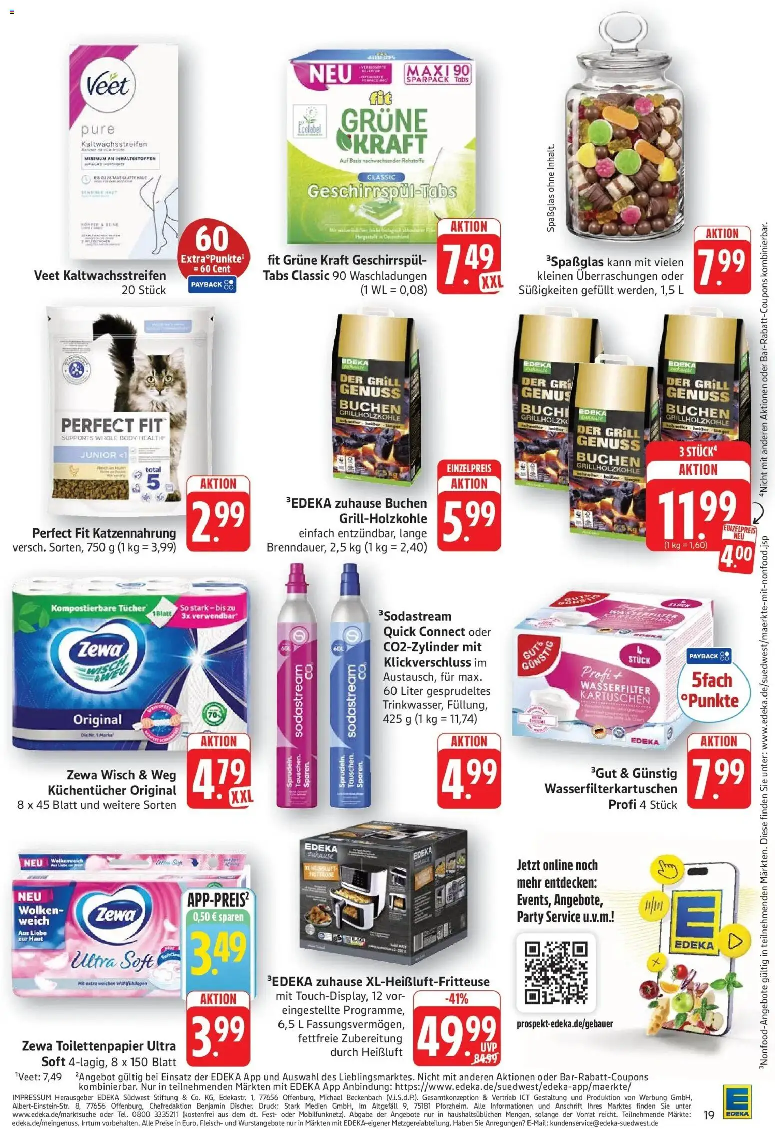 Edeka Prospekt Eislingen – gültig ab 27.07.2026 | Seite: 19 | Produkte: Grill, Süßigkeiten, Fleisch, Toilettenpapier