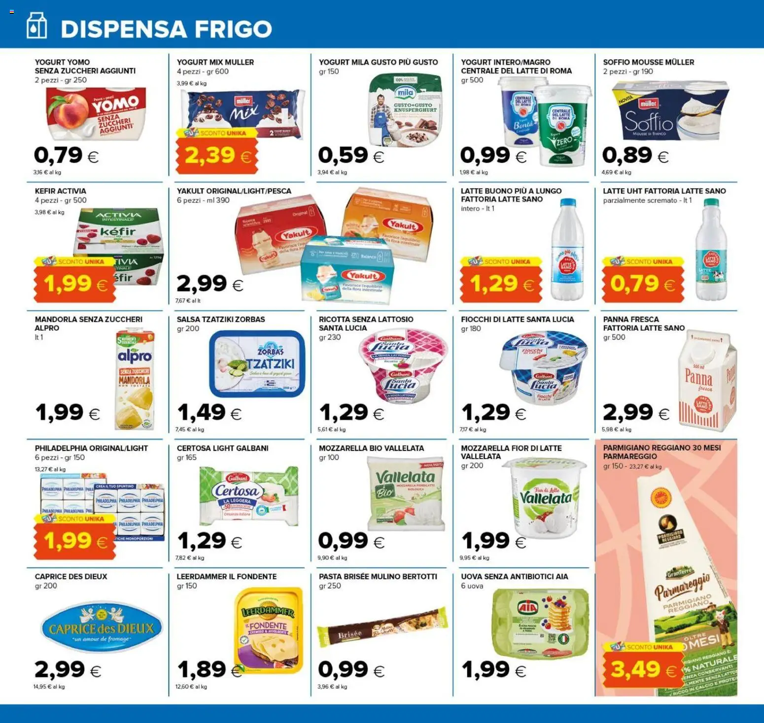 Volantino Oasi del 25/09/2026 | Pagina: 12 | Prodotti: Yogurt, Panna, Mozzarella, Ricotta senza lattosio