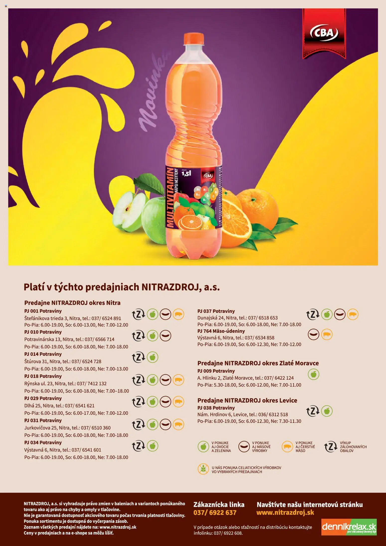 Nové Nitrazdroj akcie – leták je platný od 07.05.2026 | Strana: 28 | Produkty: Ovocie