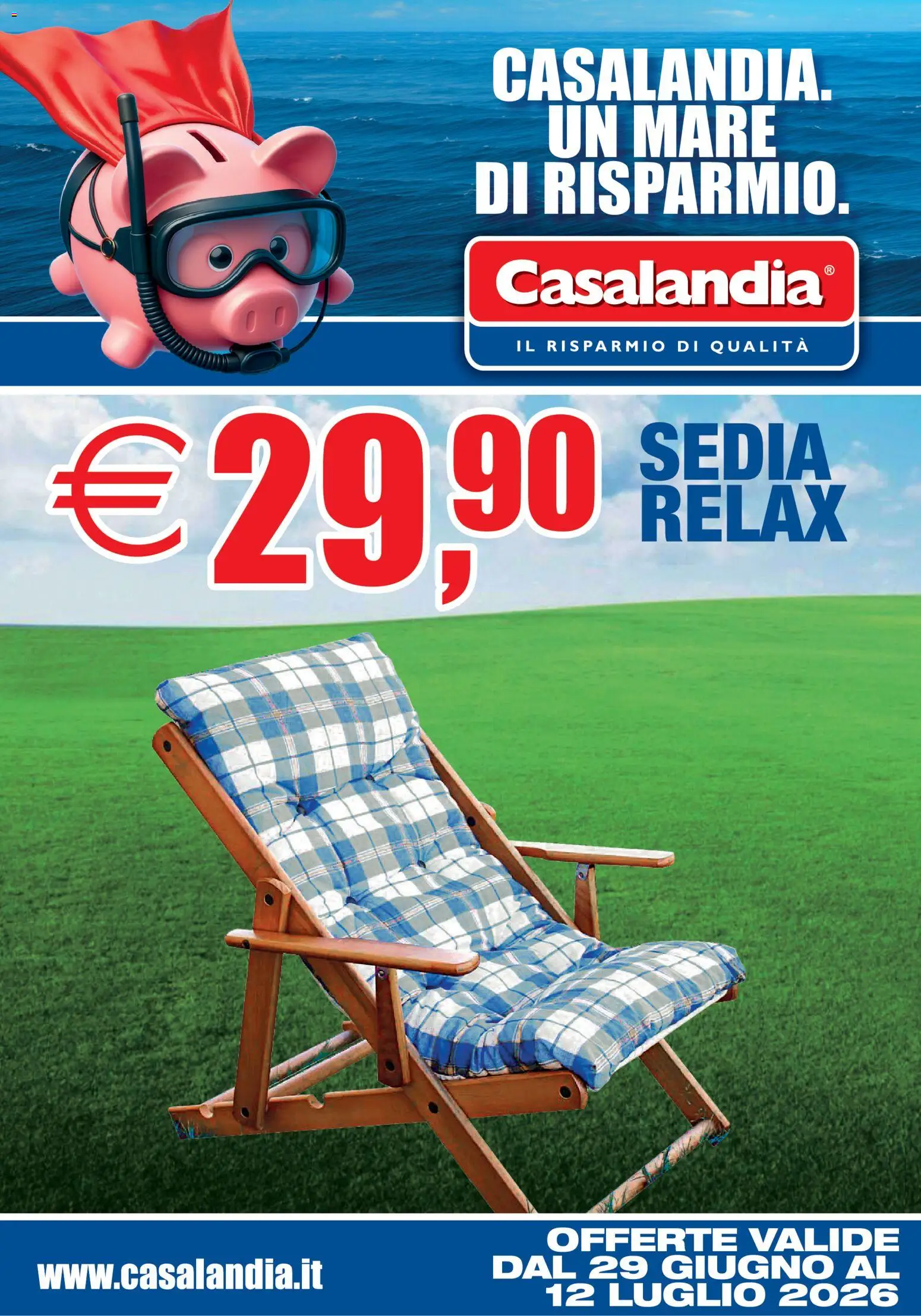 Volantino Casalandia del 29/06/2026 | Pagina: 1 | Prodotti: Sedia