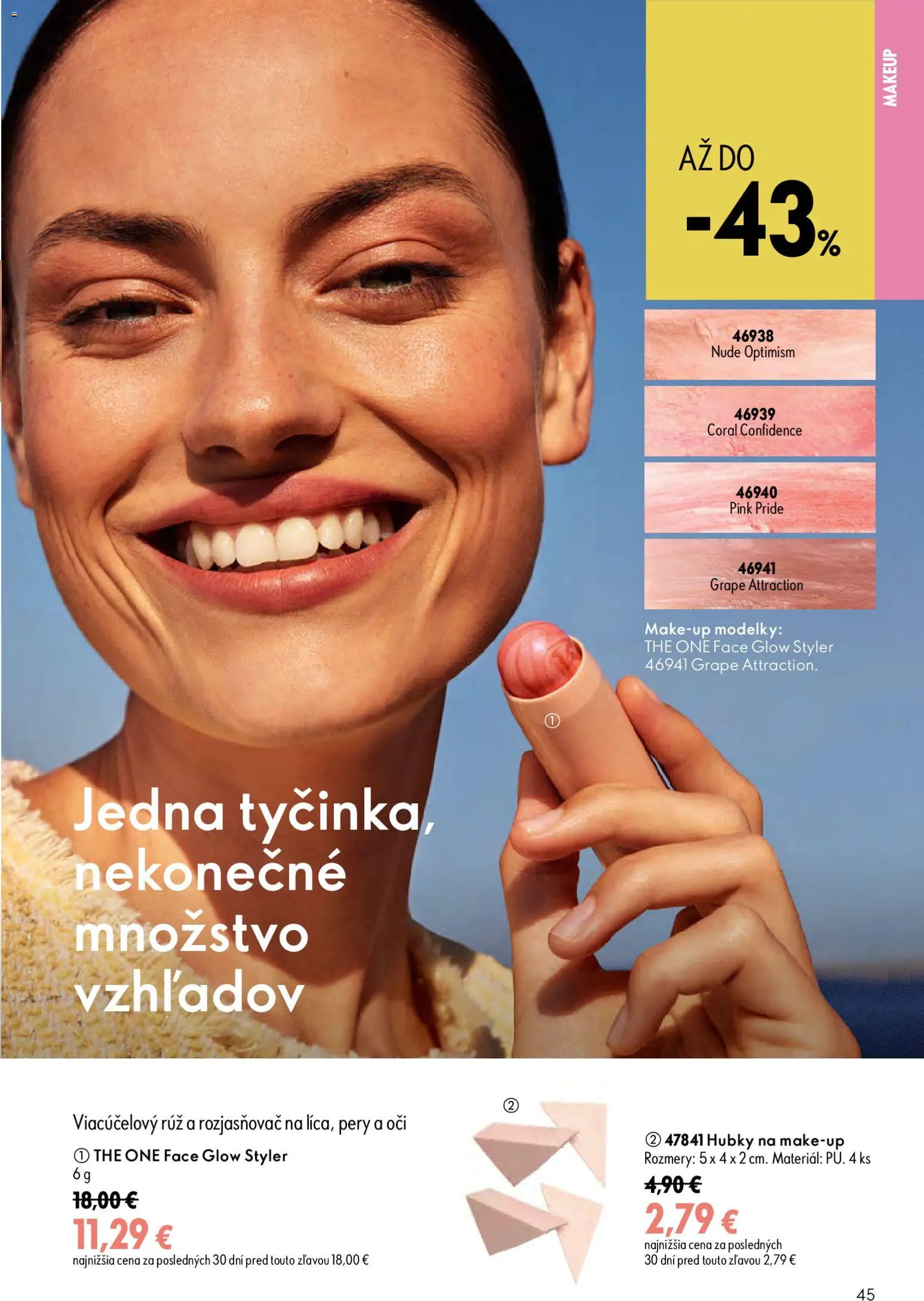 Nové Oriflame akcie – leták je platný od 29.07.2026 | Strana: 45 | Produkty: Rozjasňovač