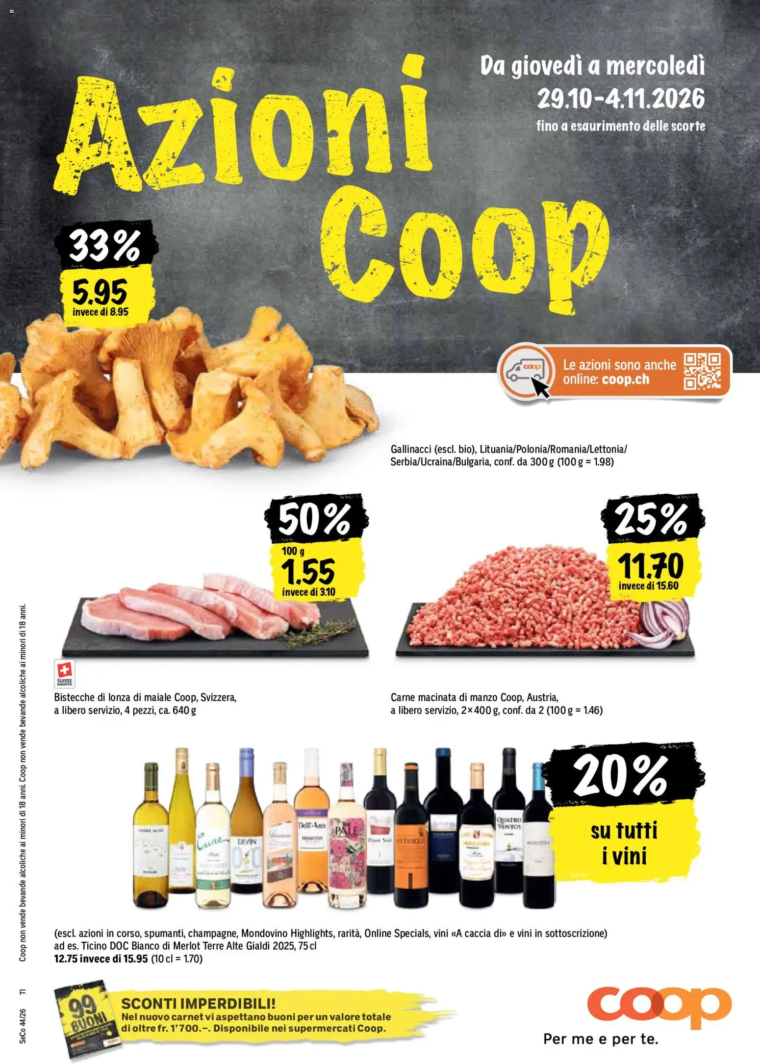 Coop aktionen IT – gültig ab 29.10.2026 | Seite: 1 | Produkte: Merlot